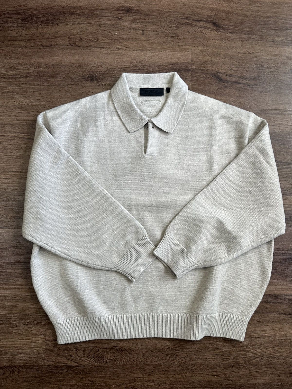 Fear of God Fear of God Essentials Tan Knit Polo Size US M / EU 48-50 / 2 - 1 Thumbnail