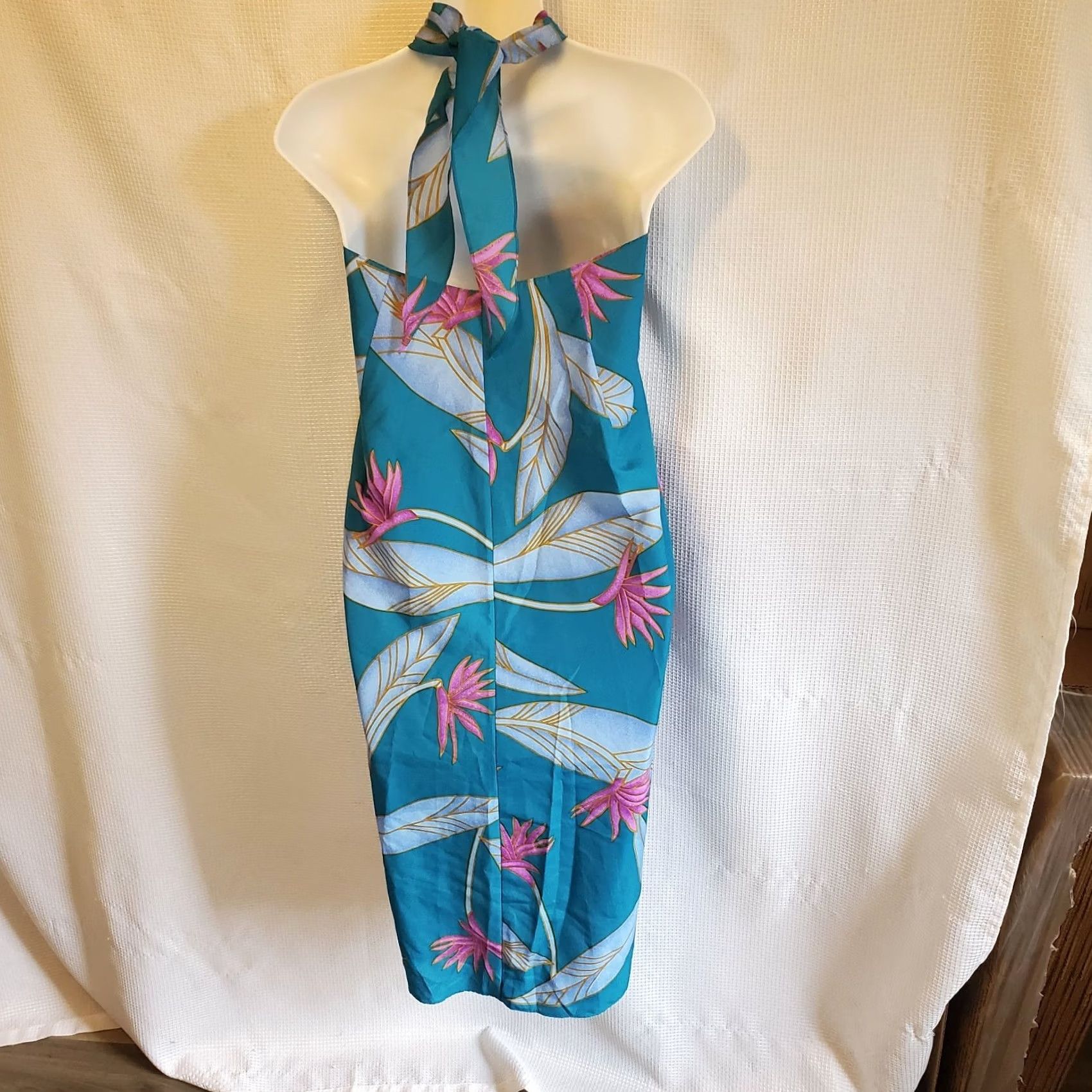 Hilo Hattie VINTAGE Hilo Hattie Wrap Dress Shirt Womens Midi Sleeveless Blue Floral Hawaii Tropical 90s 80s Beach Vacation Size M Size M / US 6-8 / IT 42-44 - 3 Thumbnail