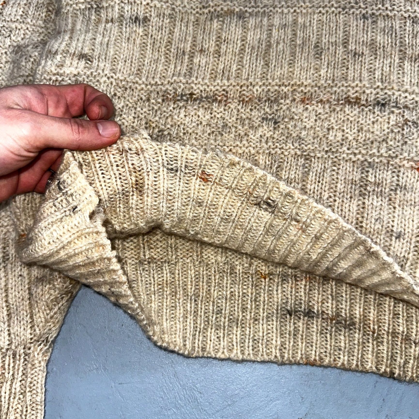 Pendleton Pendleton Womens V Neck Pullover Wool Sweater Ivory 70s 90s Vintage Fisherman Plaid Wool Knit L Shirt? Size L / US 10 / IT 46 - 5 Thumbnail