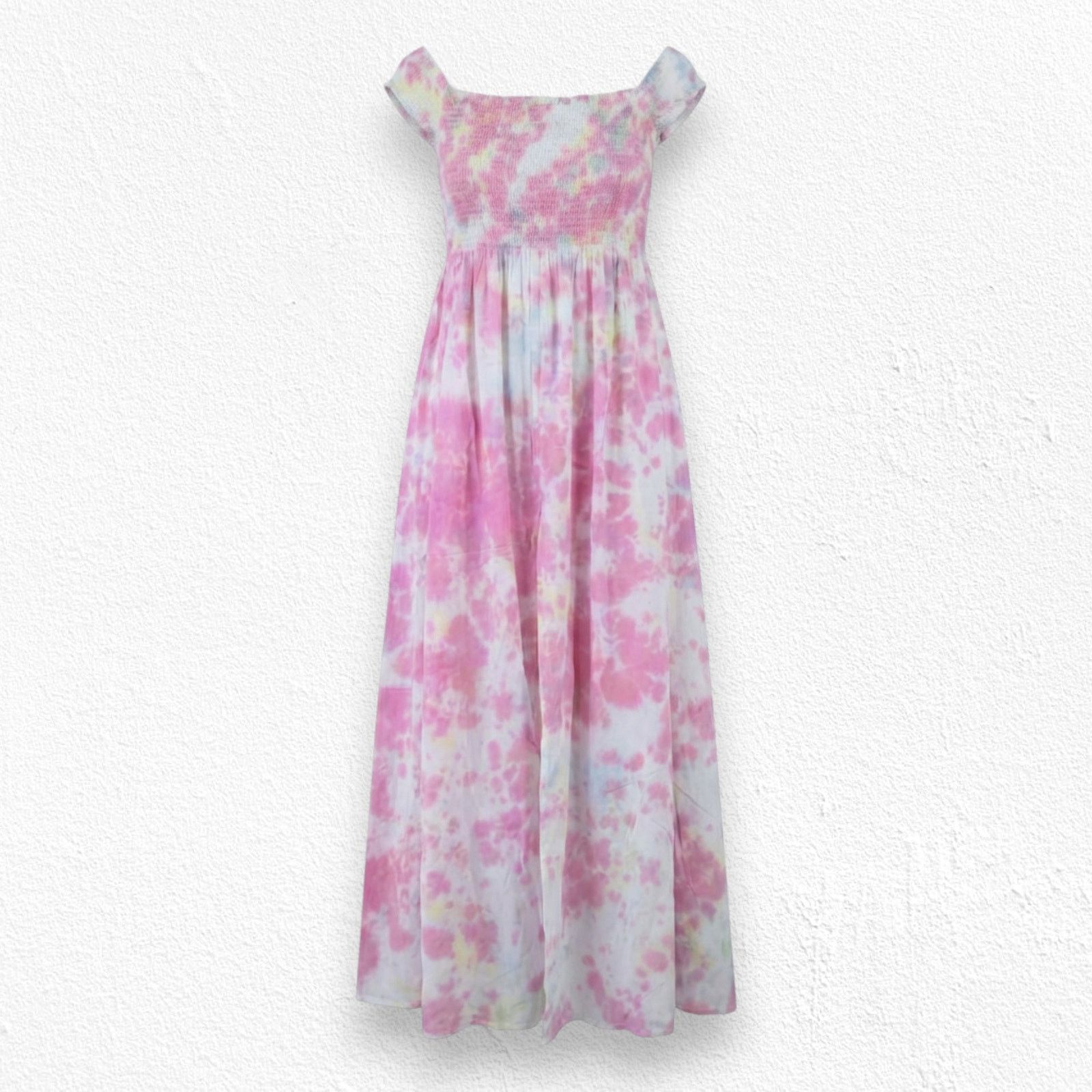 Other Pink White Tie Dye Off the Shoulder Dress Size Medium Size M / US 6-8 / IT 42-44 - 1 Thumbnail