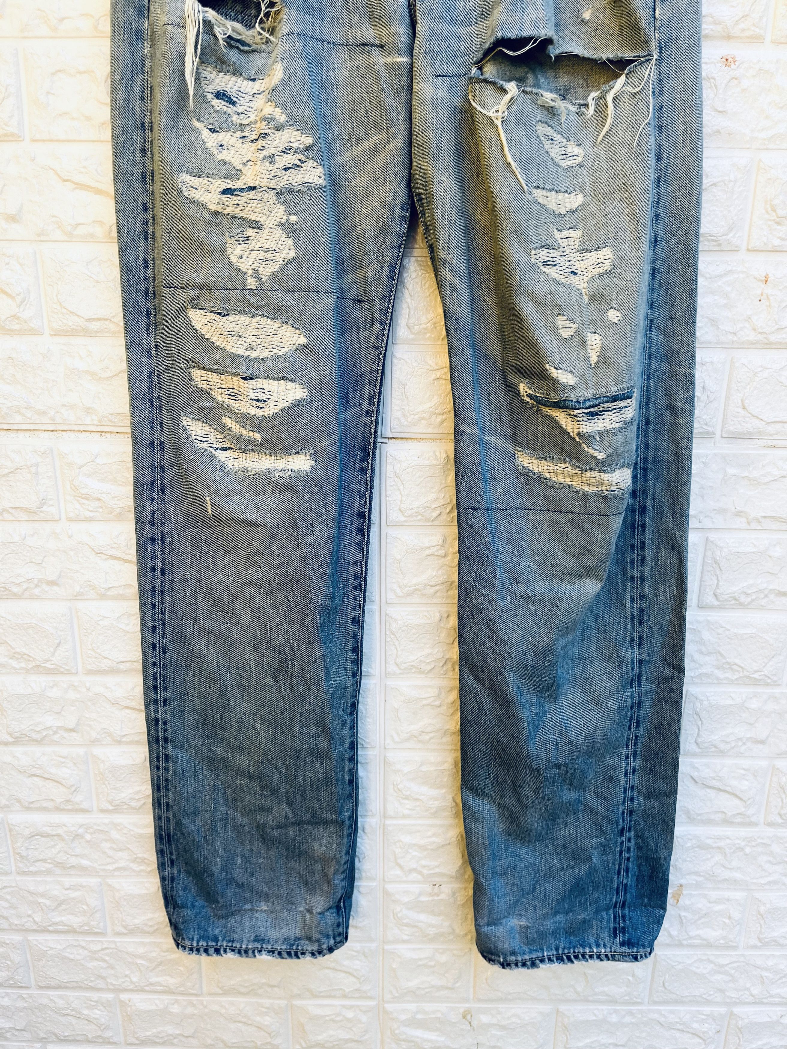 Levi's Vintage Clothing × Vintage Vintage Levis Big E Selvage Designed Fashion Style Size US 33 - 4 Thumbnail