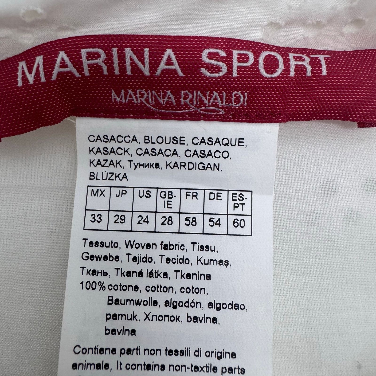 Marina Rinaldi Marina Rinaldi Cotton Poplin Eyelet Button Up Shirt Plus 24 Size 4XL / US 24-26 - 8 Thumbnail