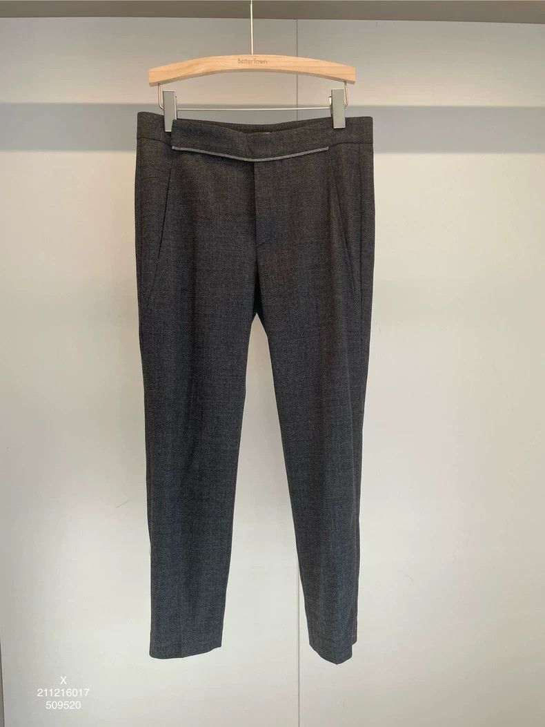 Brunello Cucinelli Brunello Cucinelli Gray Wool Beaded Pants - dmc Size US 36 / EU 52 - 1 Thumbnail