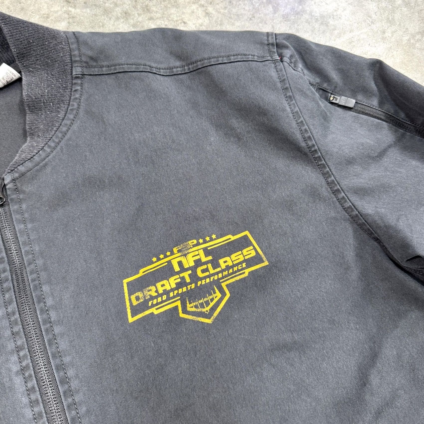 Adidas Adidas NFL Draft Class Jacket Mens XL Bomber Full Zip Sports Performance Cotton Canvas Black Zip Pockets Embroidered Logo Size US XL / EU 56 / 4 - 3 Thumbnail