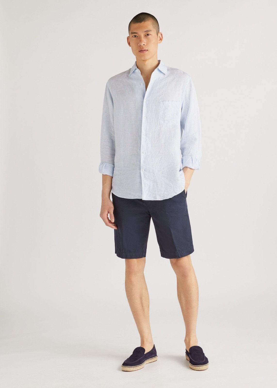 Loro Piana o1srvl11e1024 Bermuda Shorts in Navy Blue Size US 32 / EU 48 - 2 Thumbnail