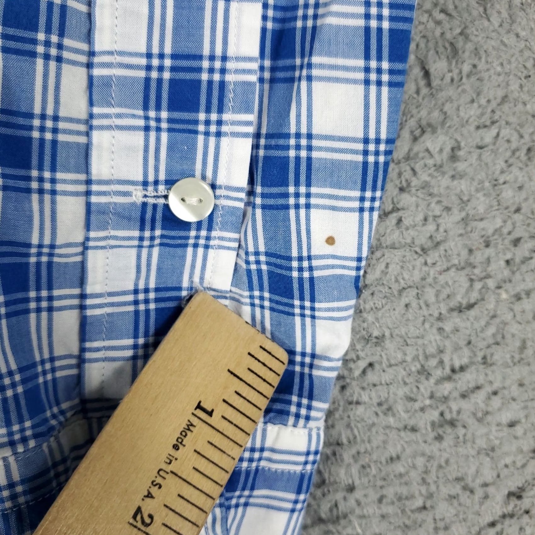 Lacoste Lacoste Shirt Mens 38 Blue Plaid Button-Up Long Sleeve Casual Formal Workwear Size US M / EU 48-50 / 2 - 4 Thumbnail