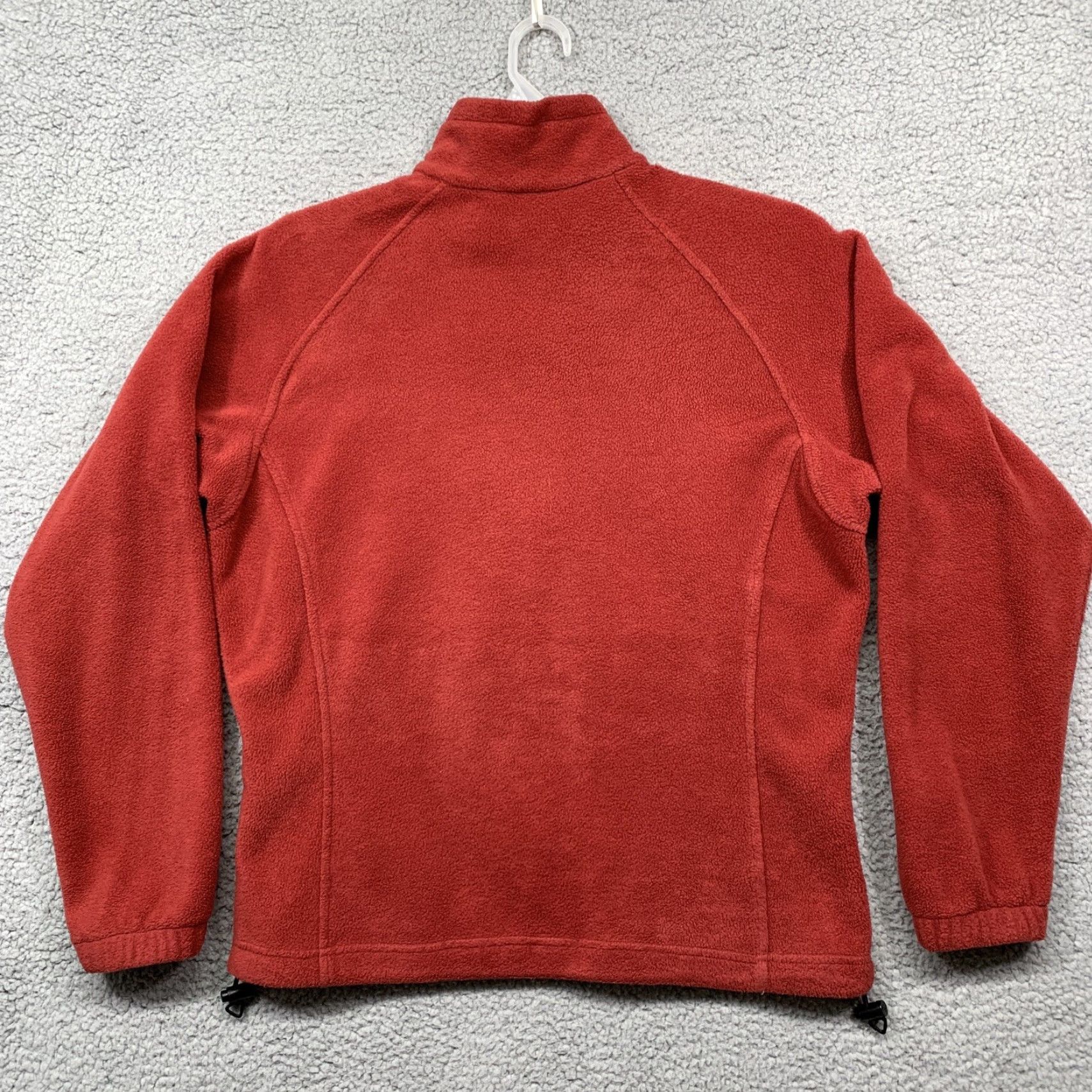 Vintage Columbia Fleece Jacket Womens Full Zip M Orange/Red Zip Pockets Side Pull Cords Jacket Size M / US 6-8 / IT 42-44 - 4 Thumbnail