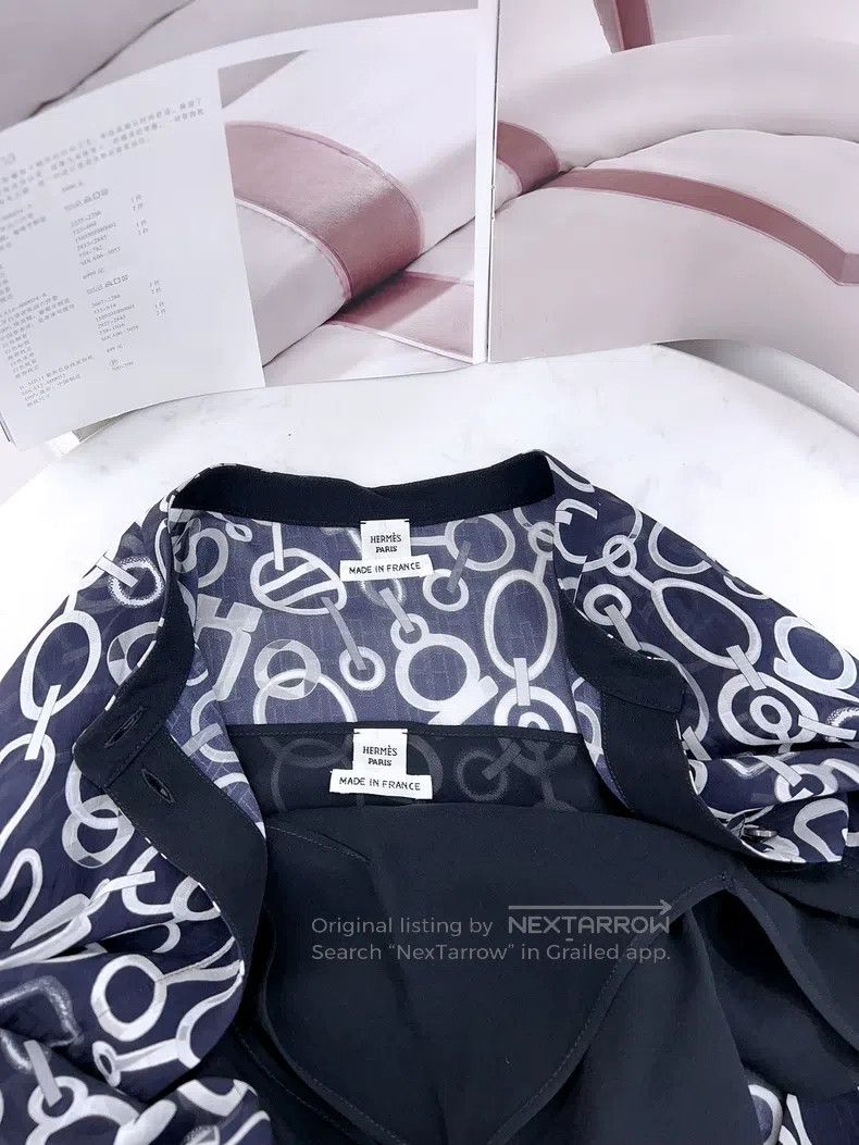 Hermes Hermes Black and White Silk Dress Size XS / US 0-2 / IT 36-38 - 4 Thumbnail