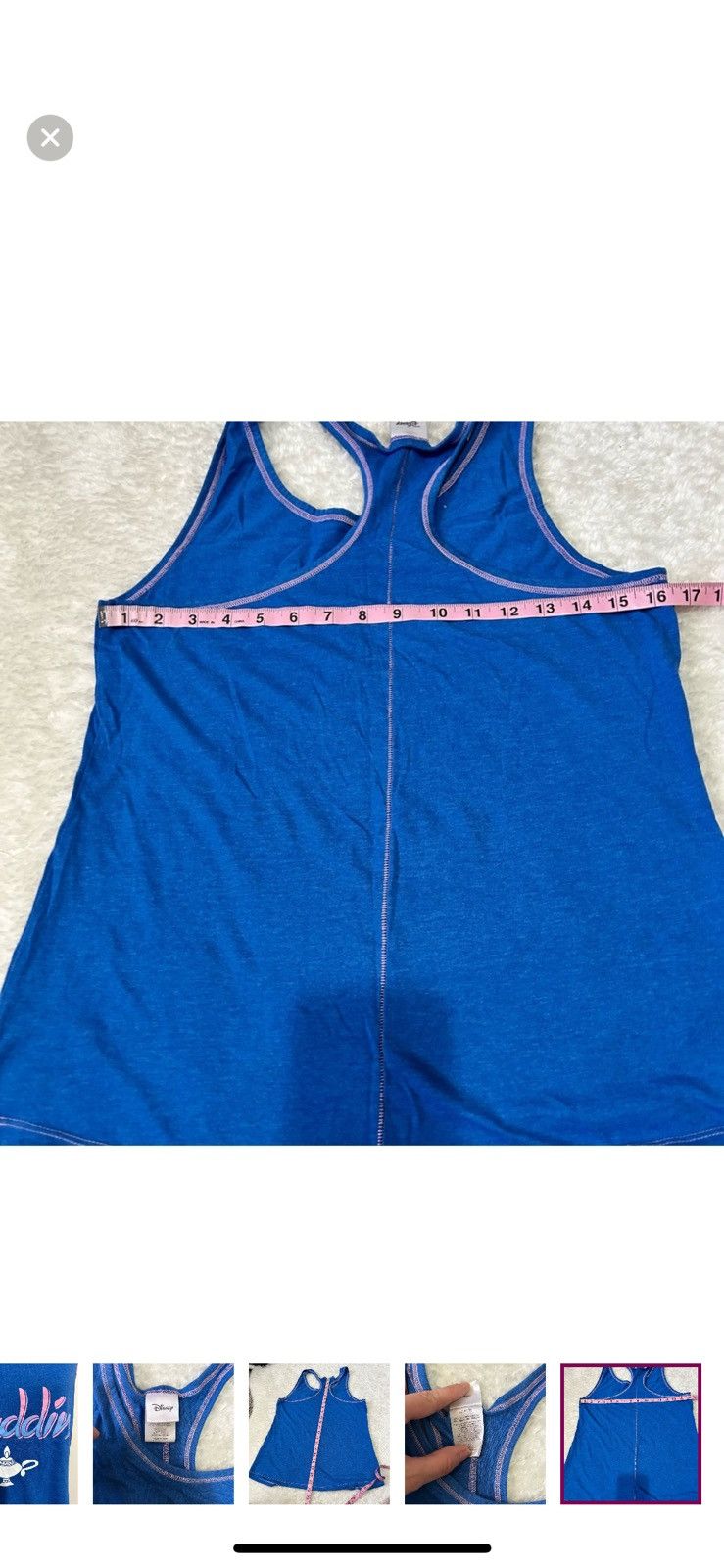 Disney Disney Aladdin large blue racerback tank top Size L / US 10 / IT 46 - 6 Thumbnail