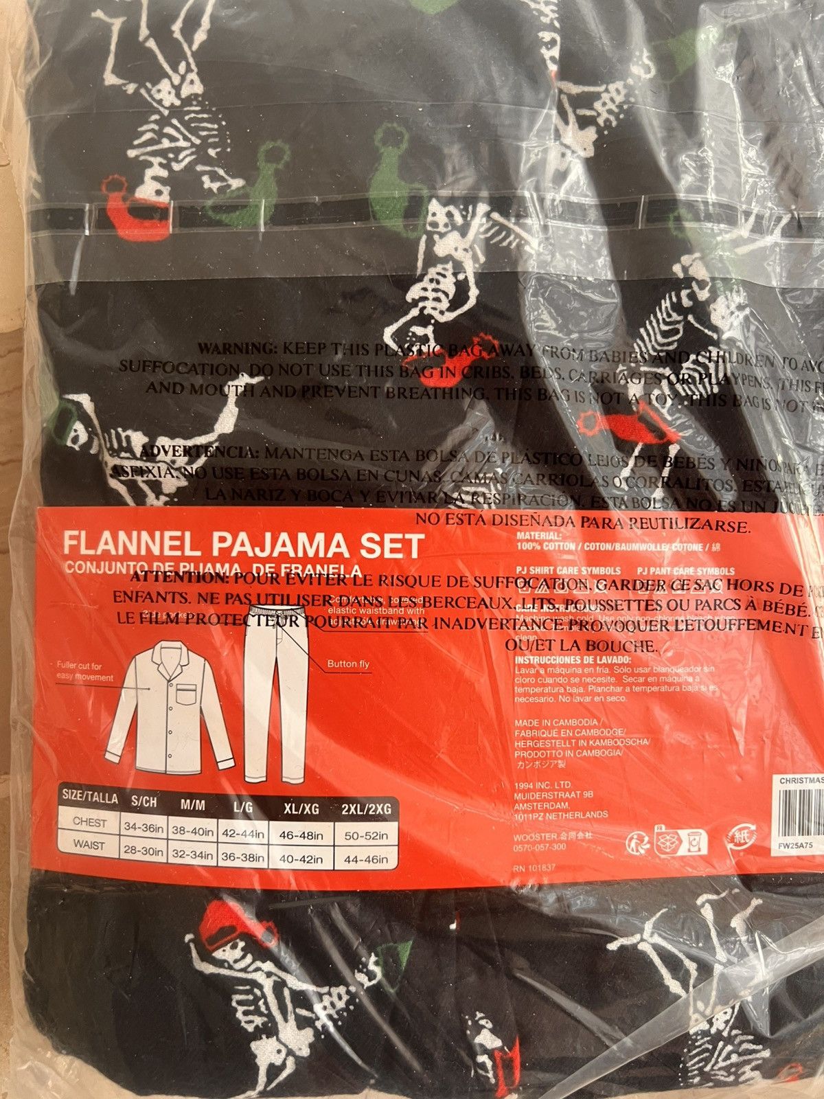 Supreme L - Supreme Holiday Pajama Set Black FW25 flannel shirt pant Size ONE SIZE - 5 Thumbnail