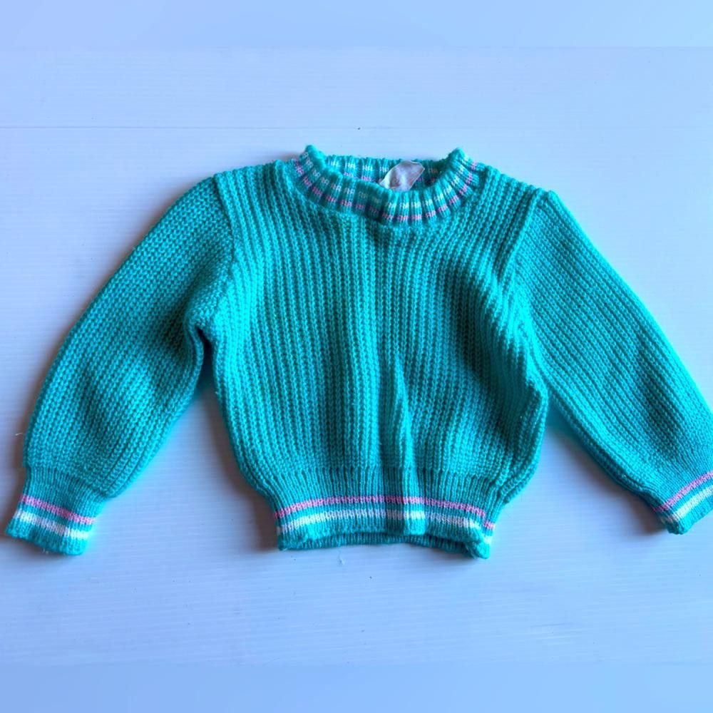 Designer Vintage Anjou Tricot Baby Knitted Sweater Size US XXS / EU 40 - 1 Thumbnail