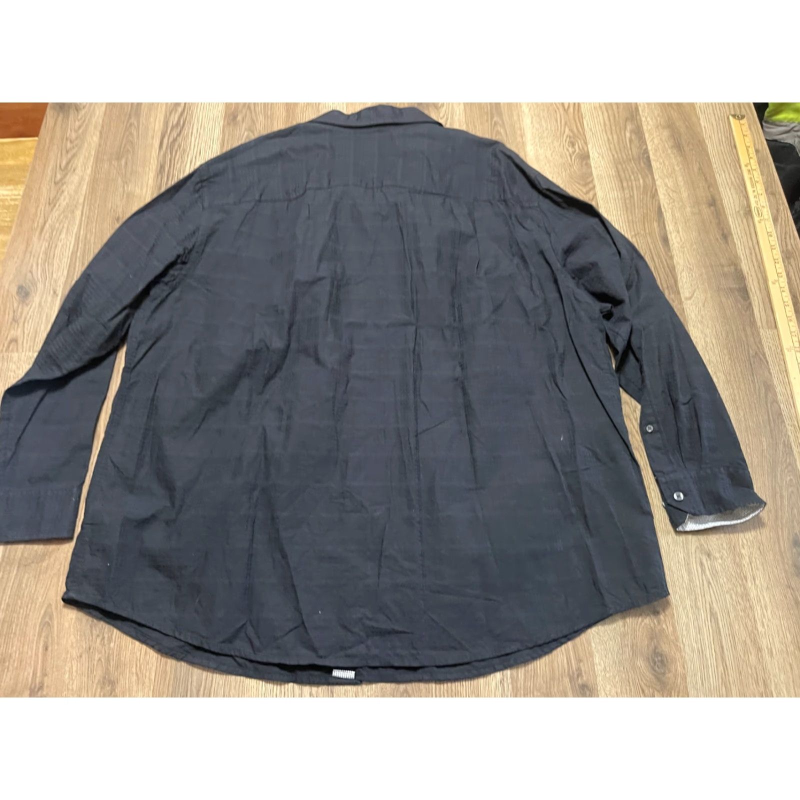 Vintage SYNRGY Shirt Men's 2XL Black Long Sleeve Button Up Shirt Size US XXL / EU 58 / 5 - 2 Thumbnail