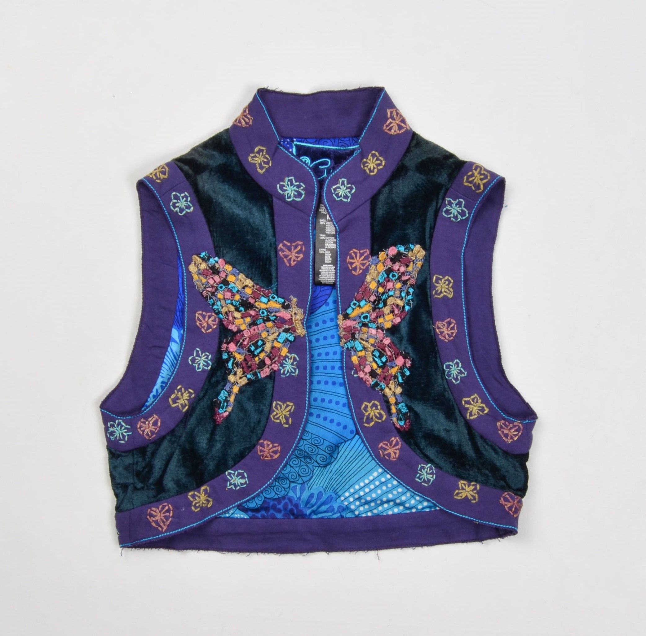 Custo Barcelona Custo Barcelona Y2K Embroidered Fairy Cropped Top Vest Size M / US 6-8 / IT 42-44 - 3 Thumbnail