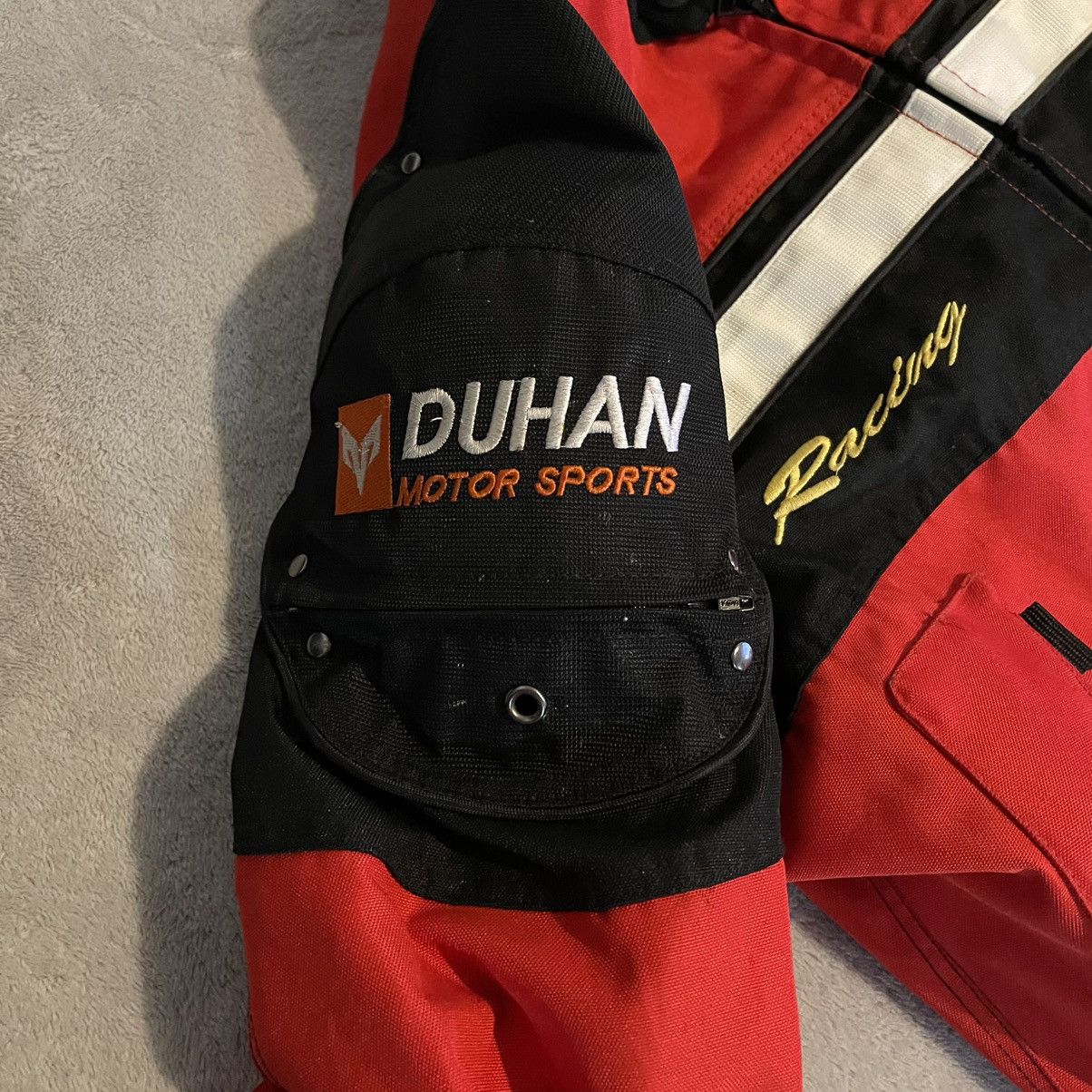 Other Duhan Motor Sports Racing Jacket Mens Medium Red Padded Size US M / EU 48-50 / 2 - 6 Thumbnail