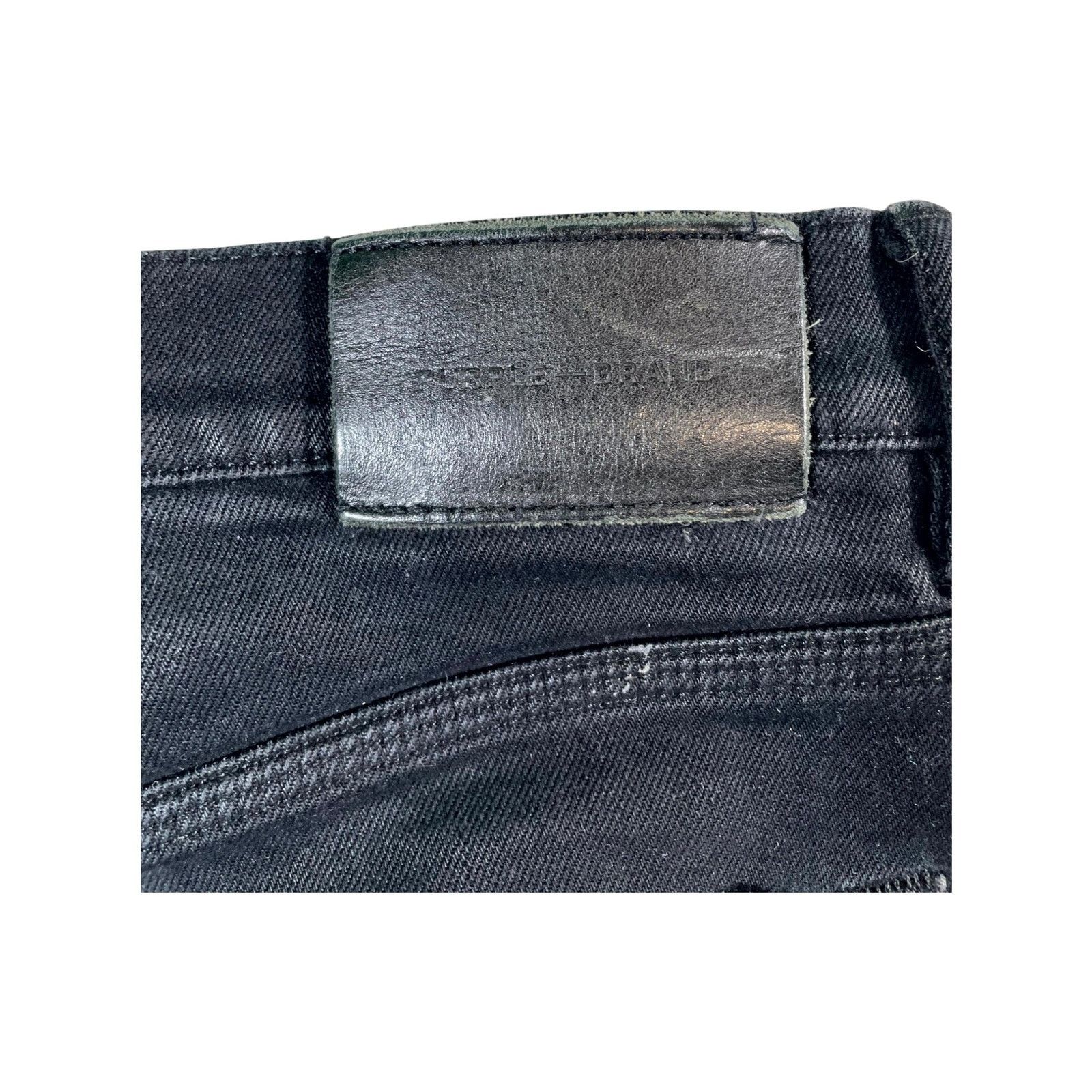 Purple Brand Purple Brand Ripped Black Wash Jeans Size US 32 / EU 48 - 4 Thumbnail