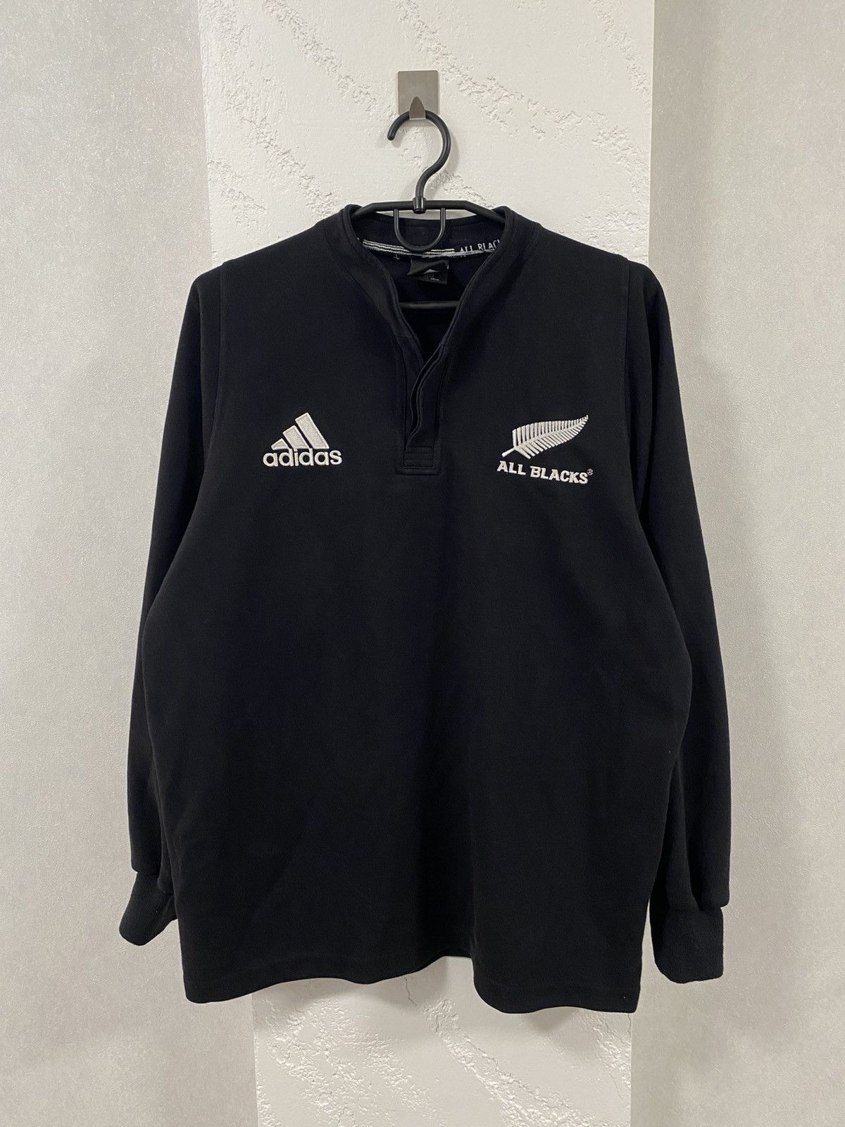 Adidas New Zealand All Blacks Long Sleeve Rugby Jersey 00's