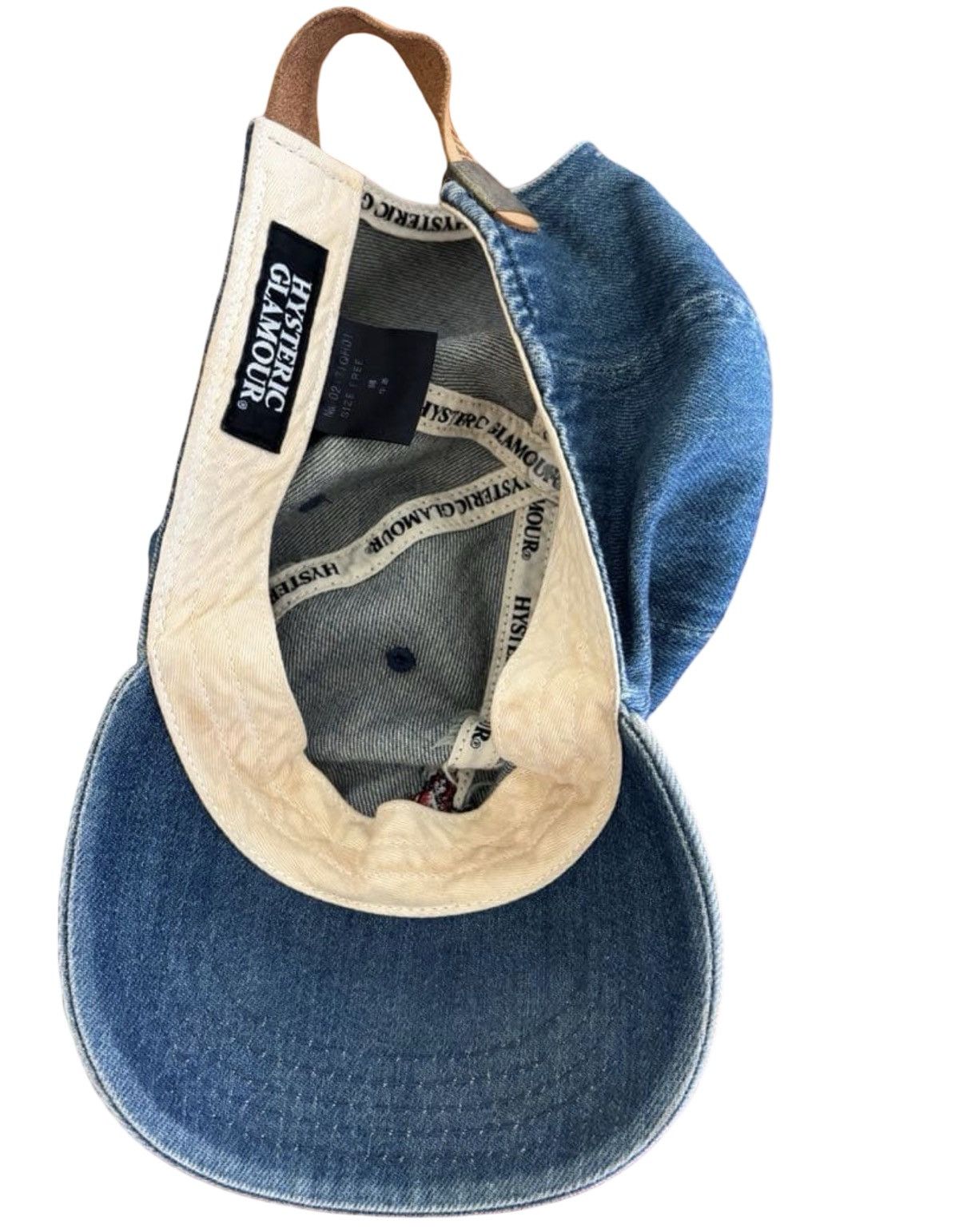 Hysteric Glamour Hysteric Glamour "Devil Girl" Denim Hat - Leather Strap Size ONE SIZE - 3 Thumbnail