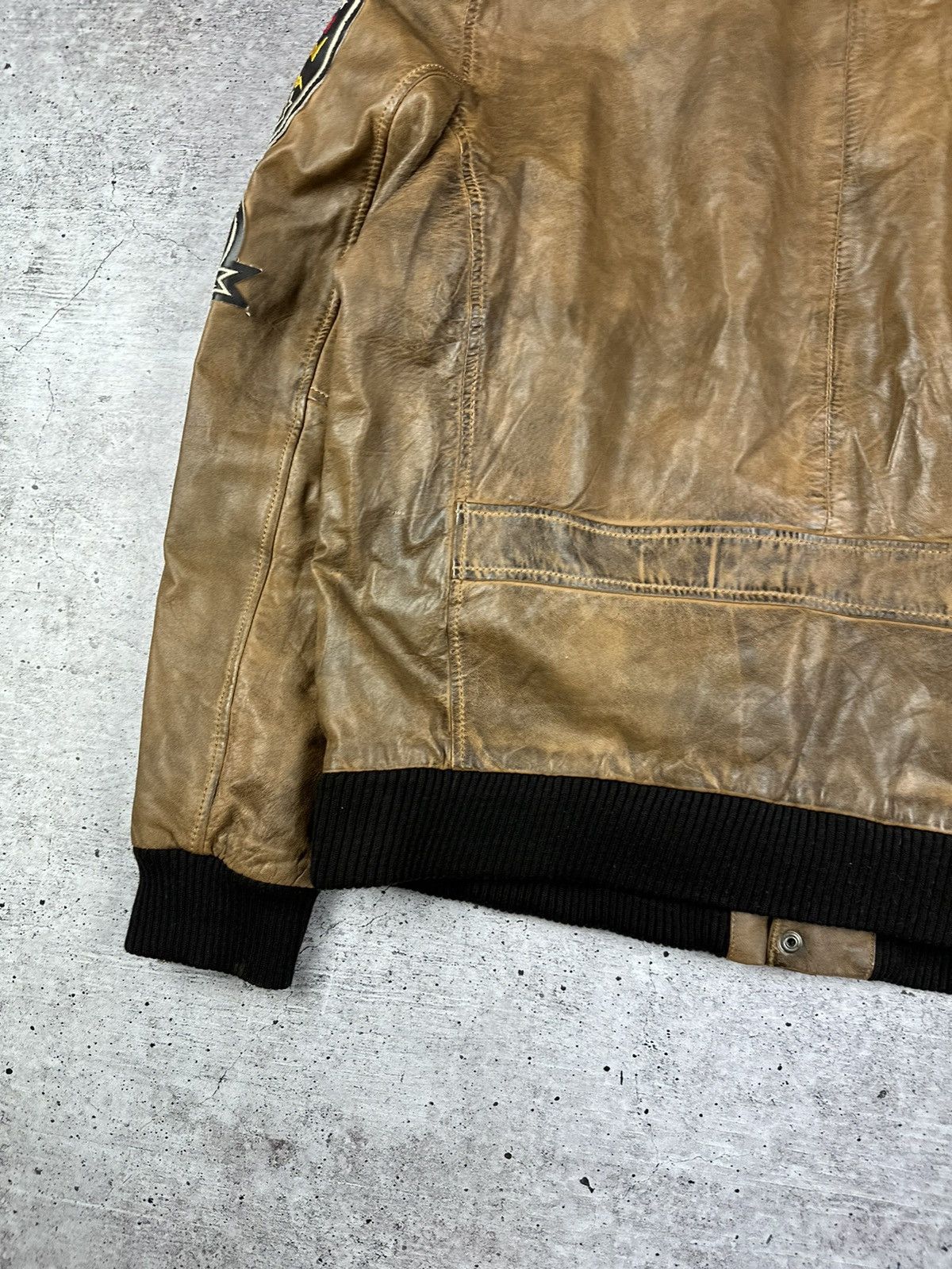 Vintage Vintage Aviatrix Fighter Group Leather Jacket Size US XL / EU 56 / 4 - 18 Thumbnail