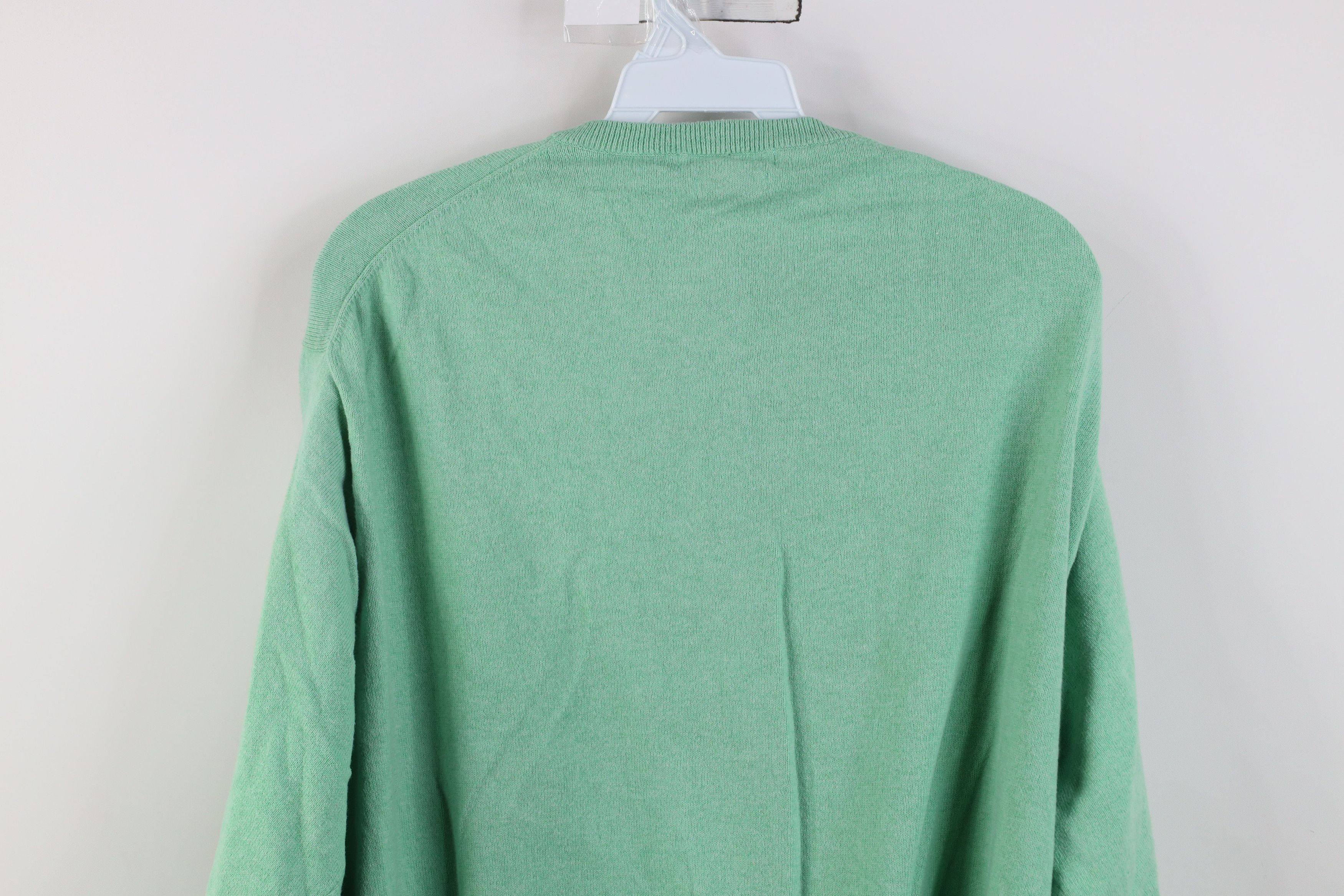 Peter Millar Peter Millar Blank Cotton Cashmere Knit V-Neck Sweater Green Size US XXL / EU 58 / 5 - 8 Thumbnail