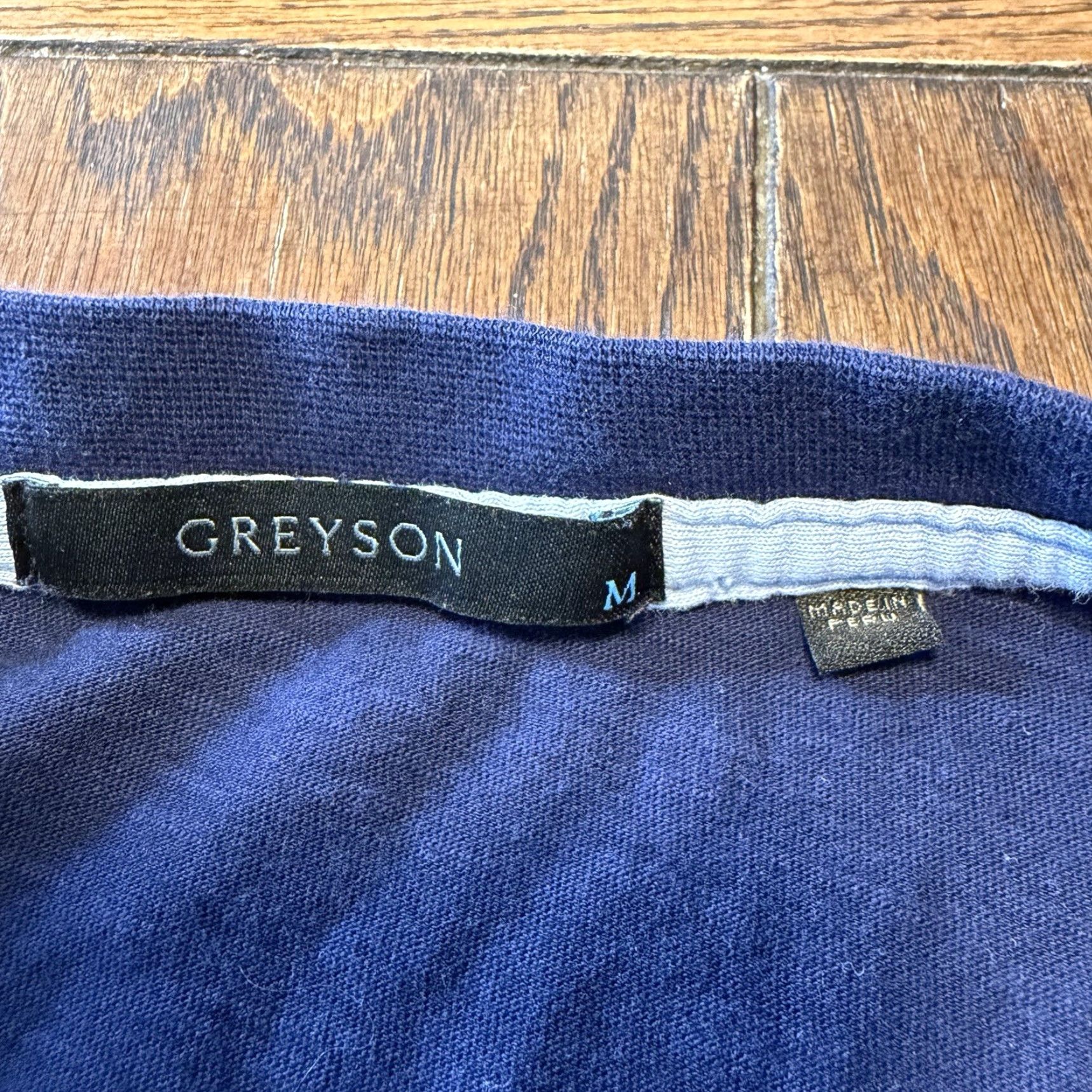 Vintage Greyson Long Sleeve Golf Polo Shirt Men’s Medium Navy Blue Henley Polo Regular Mens Golf Embroidered Logo Button Vintage: No Size US M / EU 48-50 / 2 - 3 Thumbnail