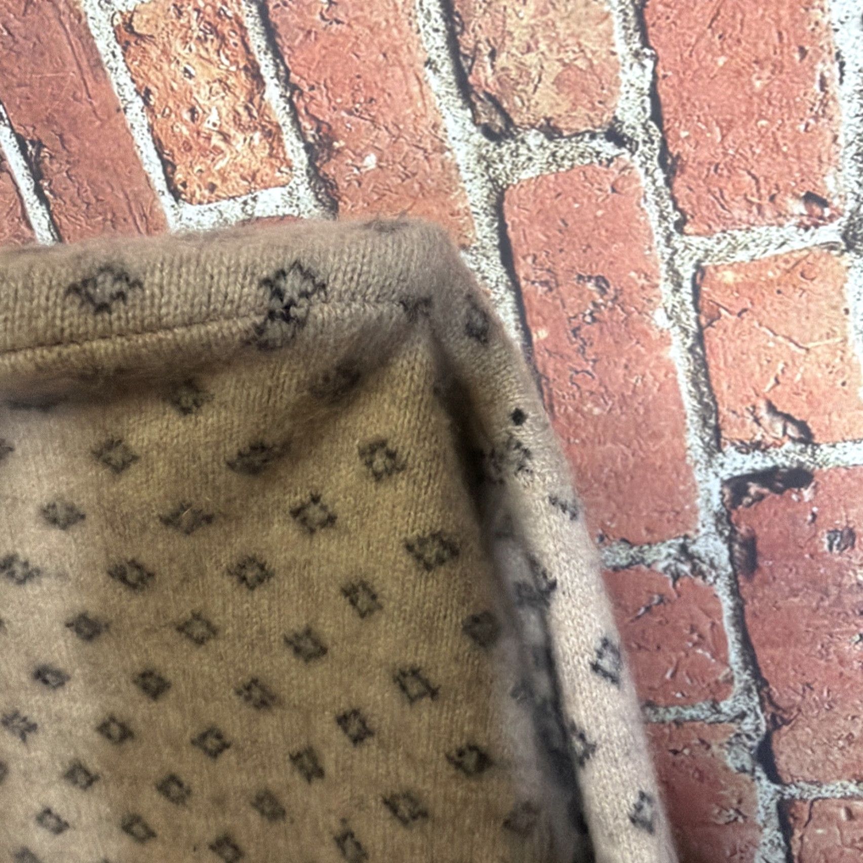 Vintage Belvedere Men's Sweater 1/4 Zip Mock Neck Wool Cashmere 70/30 Size L Beige Italy Size US L / EU 52-54 / 3 - 3 Thumbnail