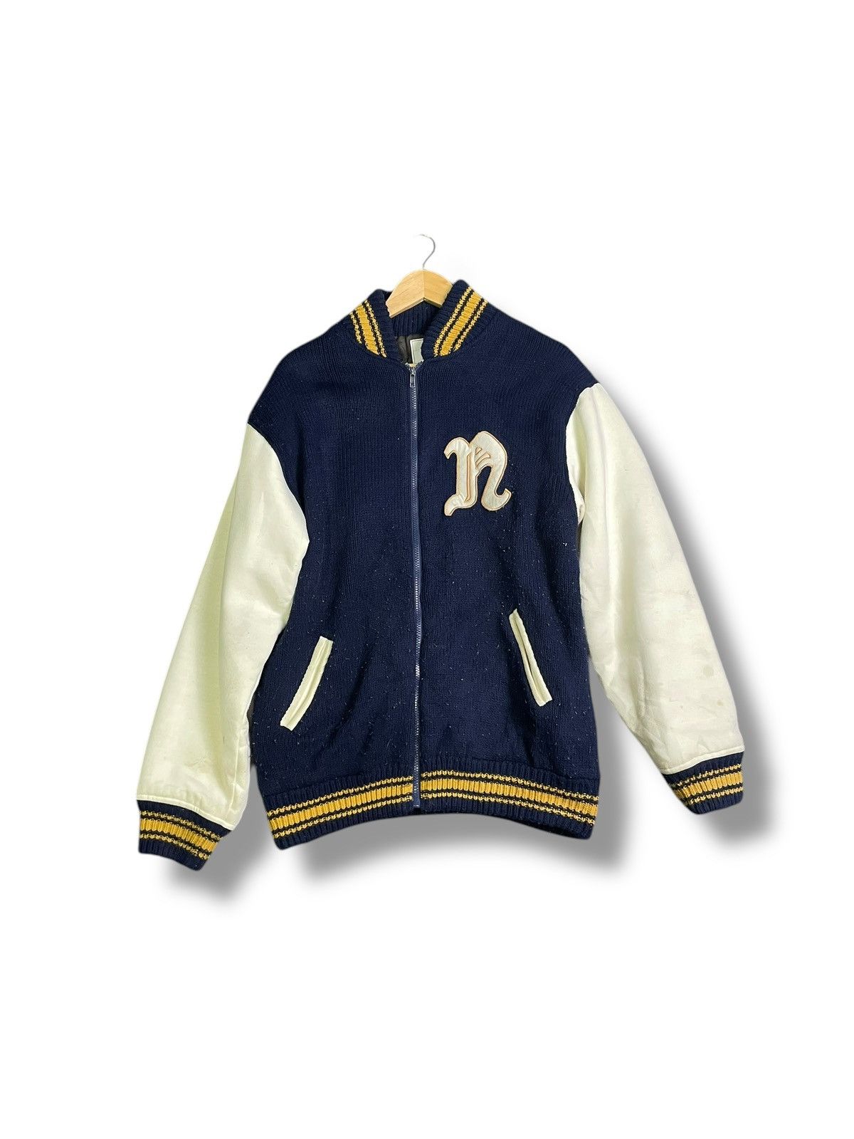 Japanese Brand × Vintage Generate Original x Native Eagles Knitted Varsity (36) Size US L / EU 52-54 / 3 - 1 Thumbnail