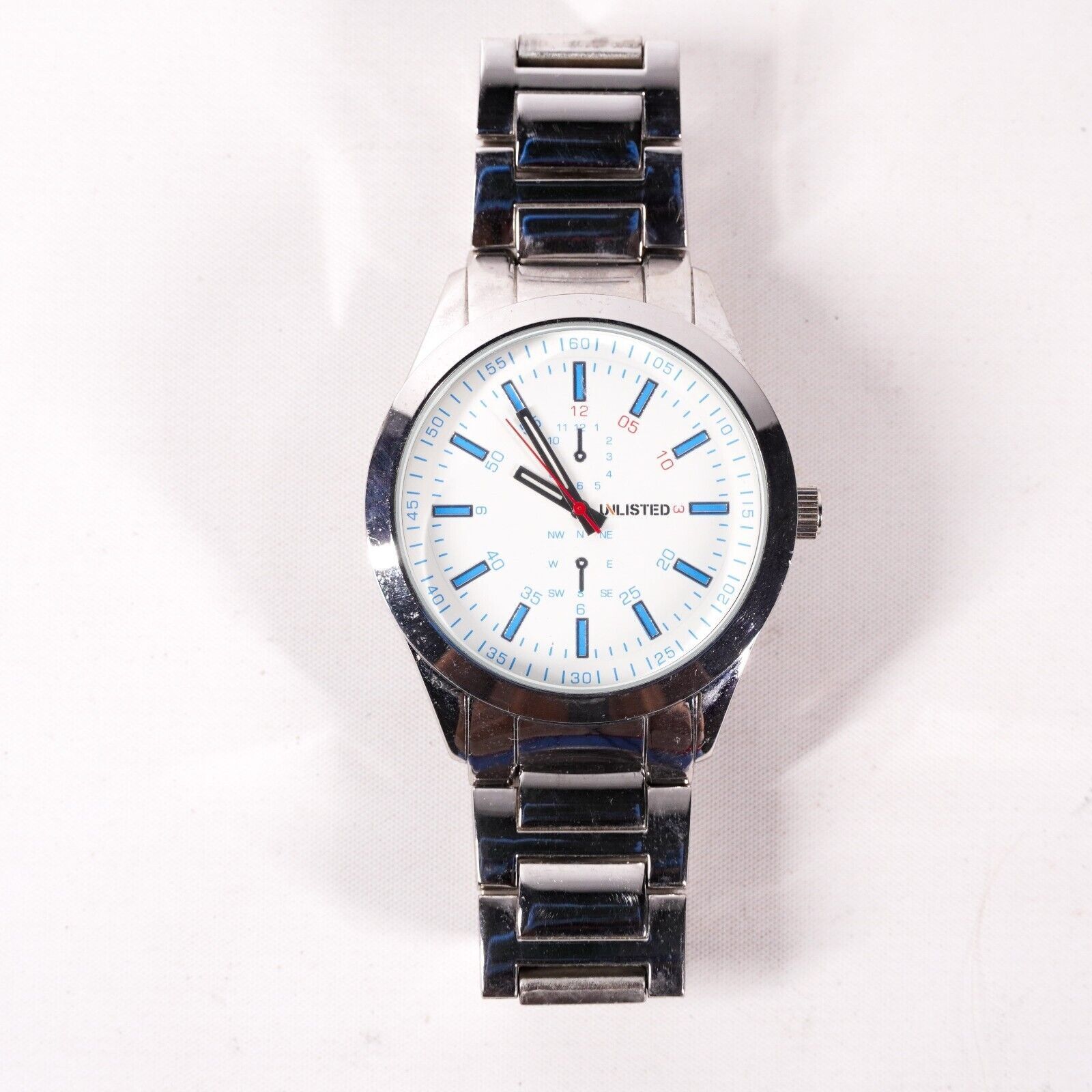 Other 4" Unlisted Stainless Steel SilverWrist Watch Japan Jewelry Size ONE SIZE - 1 Thumbnail