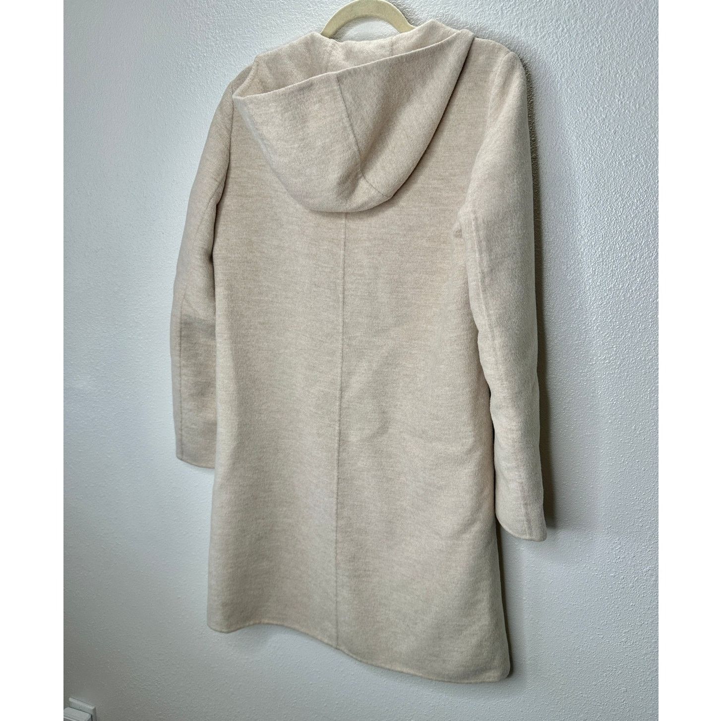 Max Mara S Max Mara Tan Long Sleeve Zip Hooded Wool Angora Shacket 8 Size M / US 6-8 / IT 42-44 - 12 Thumbnail