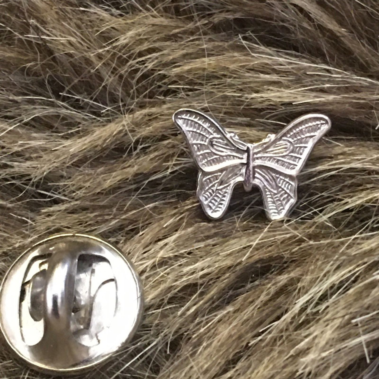 Vintage Vintage Ballou silver plated butterfly tie tac pin Size ONE SIZE - 3 Thumbnail