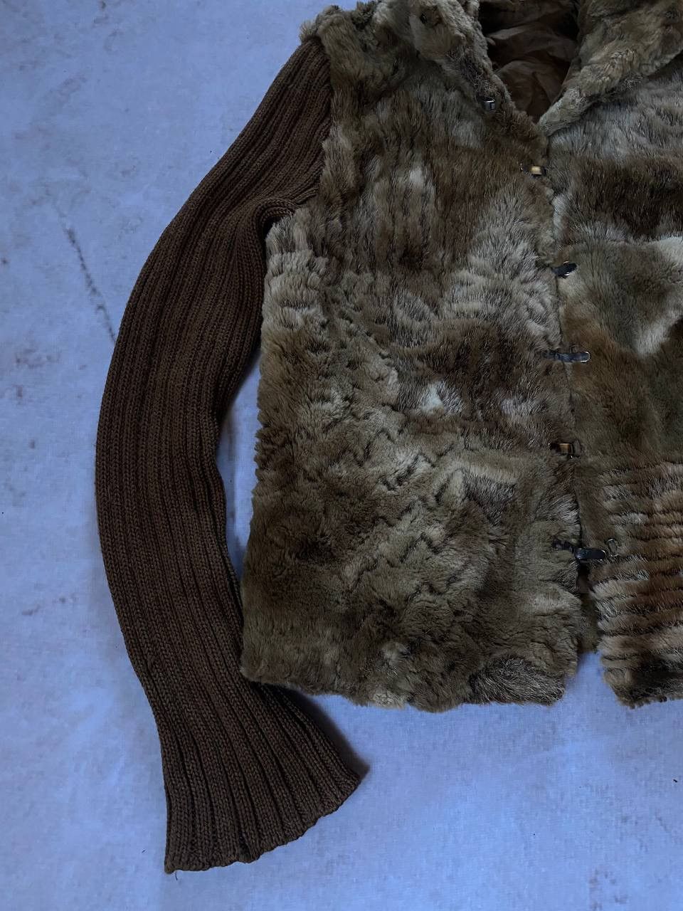 Hysteric Glamour Vintage 90s Avant Garde Fur Knit Cardigan Sweater Size US S / EU 44-46 / 1 - 3 Thumbnail