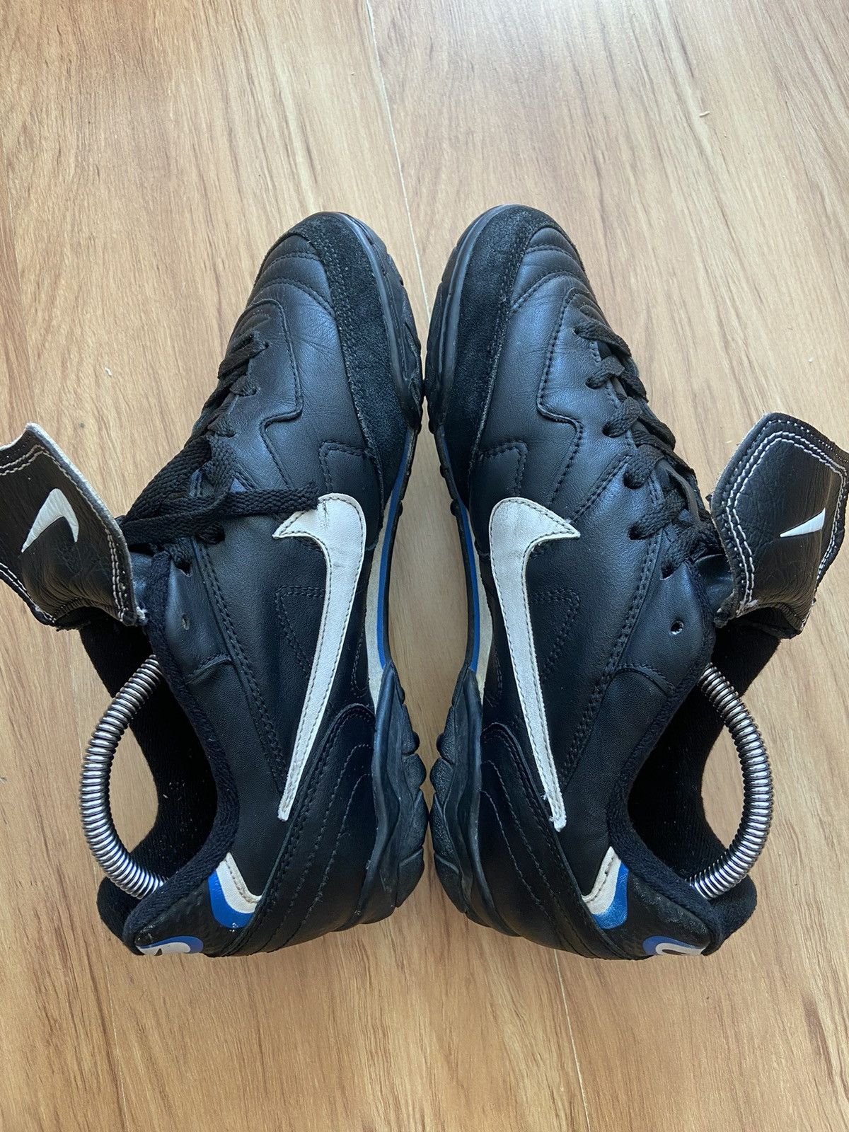Nike Nike Tiempo 1996 Black Leather Turf Football Shoes Size US 10.5 / EU 43-44 - 5 Thumbnail