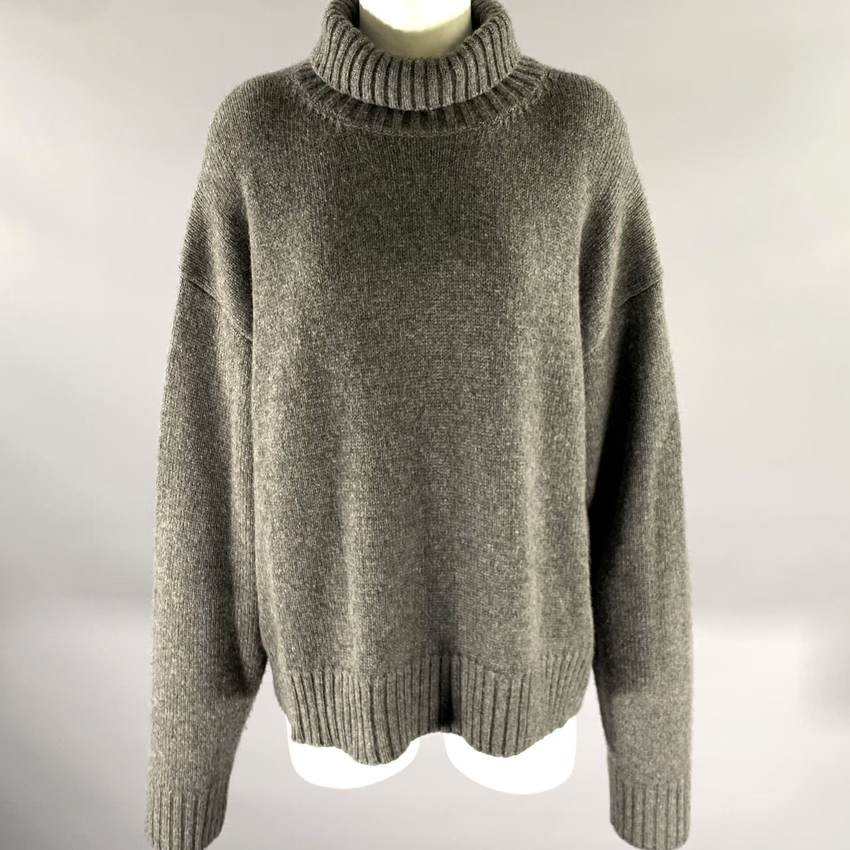 Jil Sander JIL SANDER Grey Cashmere Blend Turtleneck Sweater M Womens Size M / US 6-8 / IT 42-44 - 2 Thumbnail