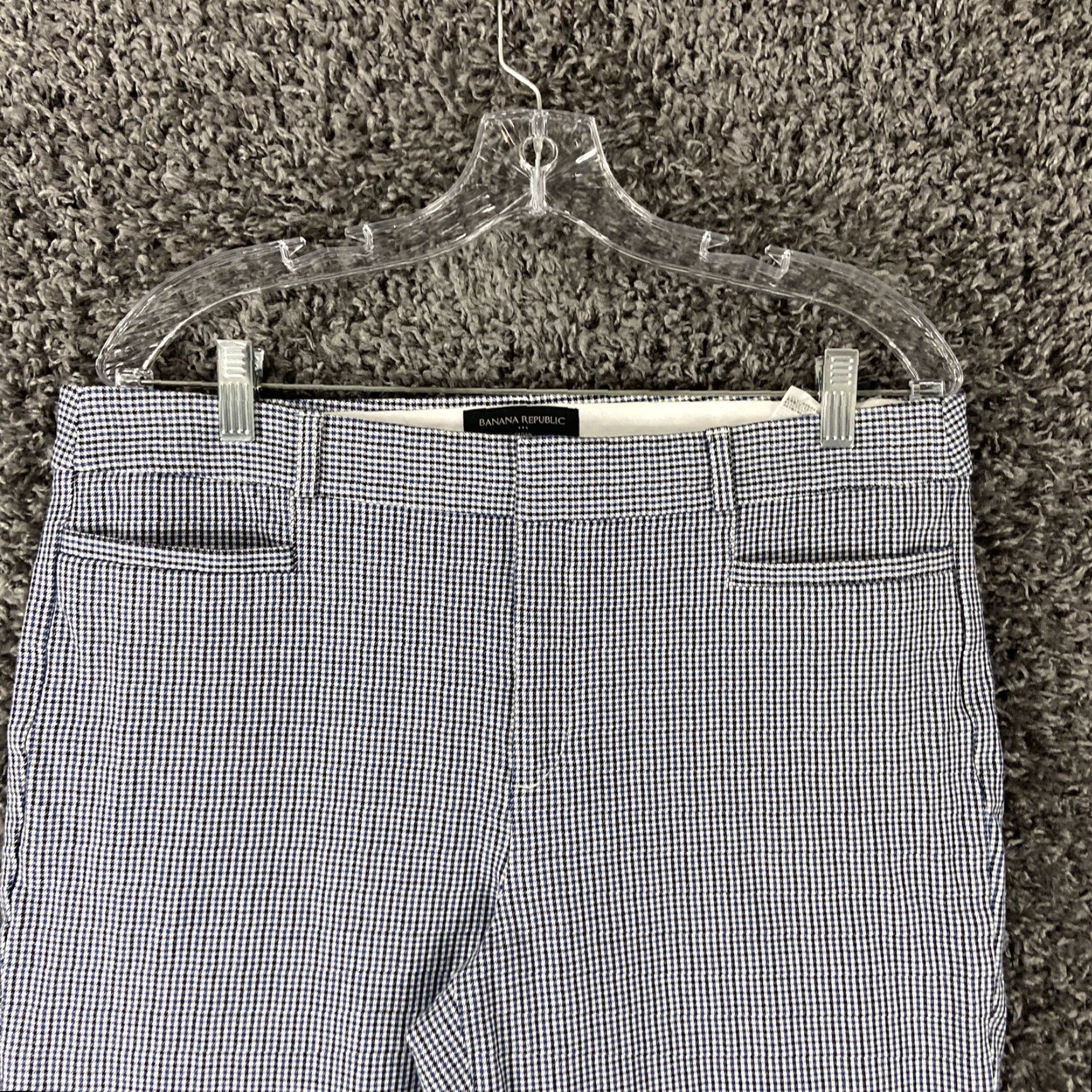 Banana Republic BANANA REPUBLIC Plaid Ankle Pants Women’s 12 Blue Size 34" / US 12 / IT 48 - 4 Thumbnail
