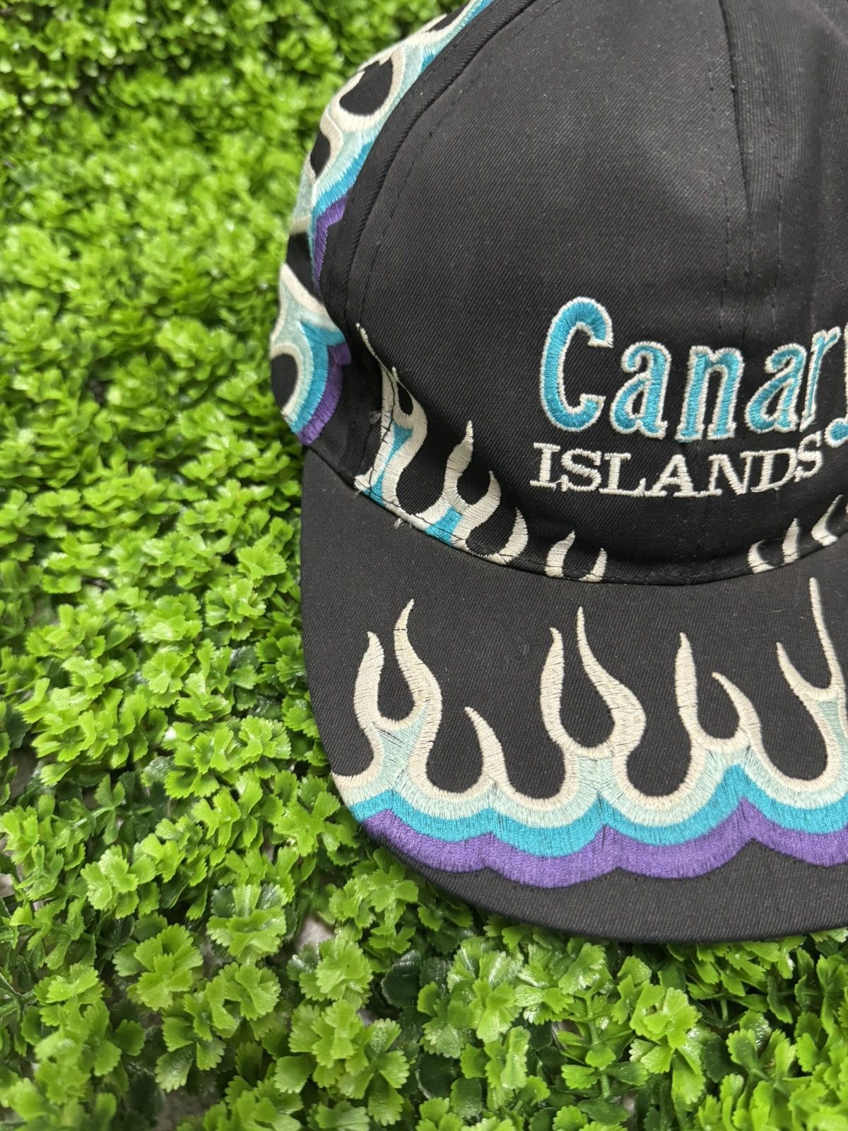 Vintage Vintage Canary Island Flame Throw Black Cap Y2K Size ONE SIZE - 2 Thumbnail