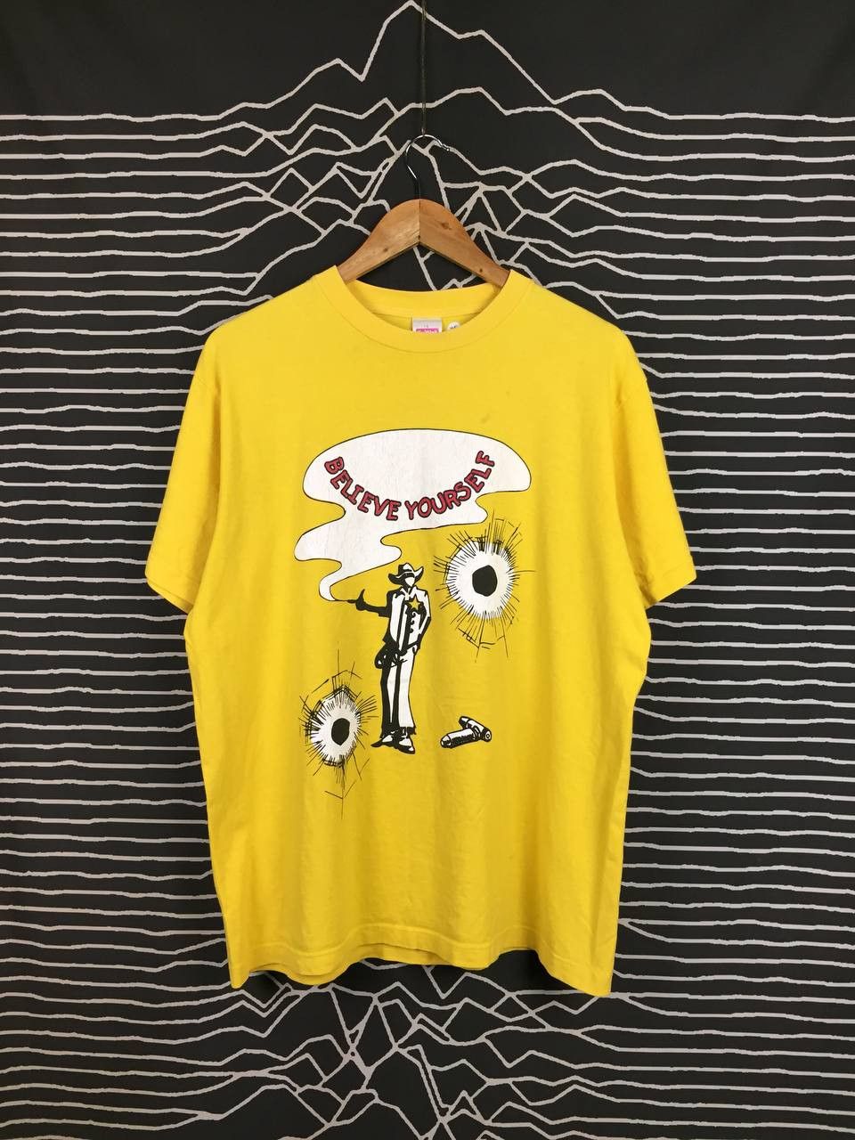 Vintage Vtg 90s FREEZE Gun Graphic T-Shirt Believe Yourself Tee Size US L / EU 52-54 / 3 - 2 Thumbnail