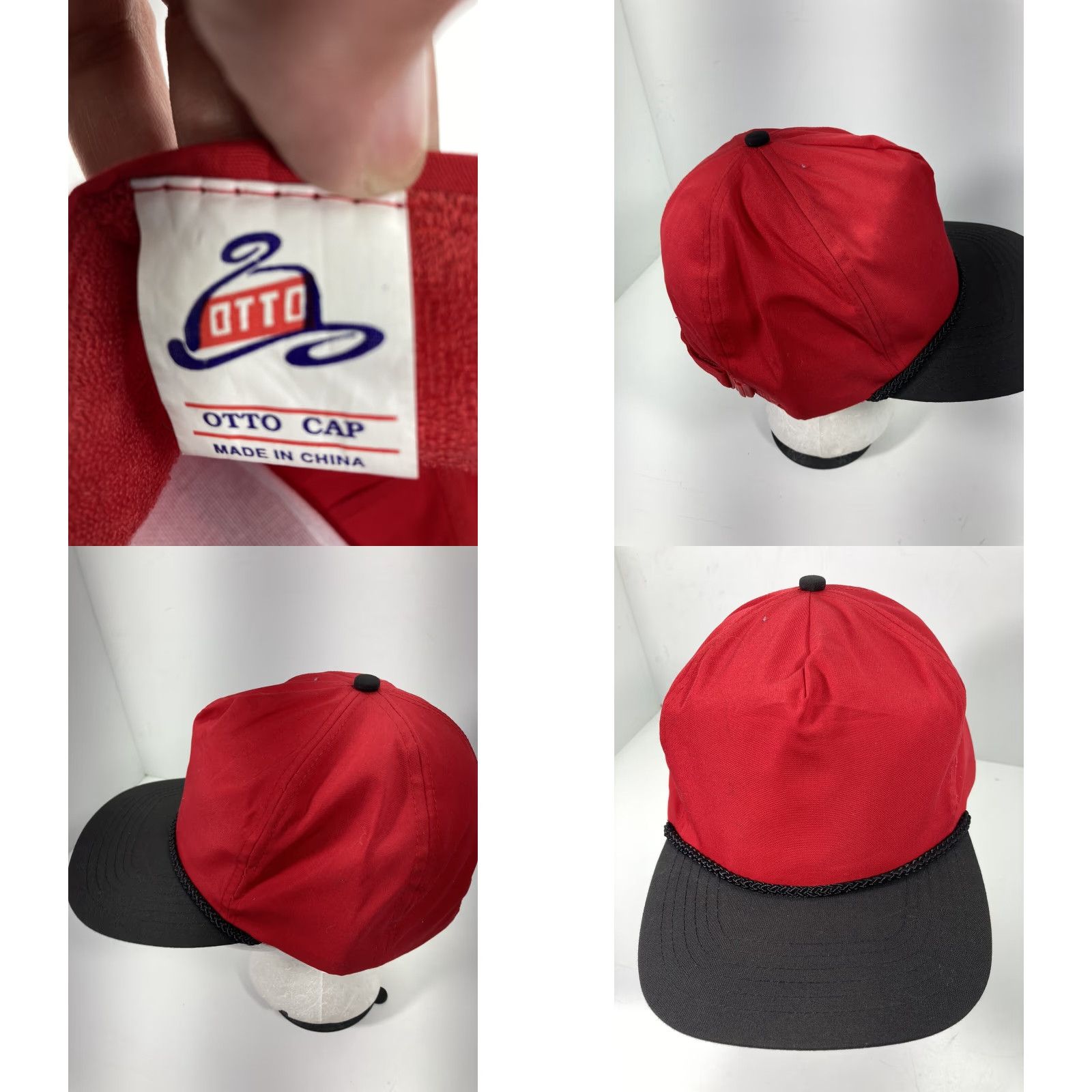 Vintage VINTAGE Otto Rope Hat Cap Red Adjustable Strap Back Baseball Cap Men Twill Cotton Logo Modern Old Stock Free Shipping Size ONE SIZE - 8 Thumbnail