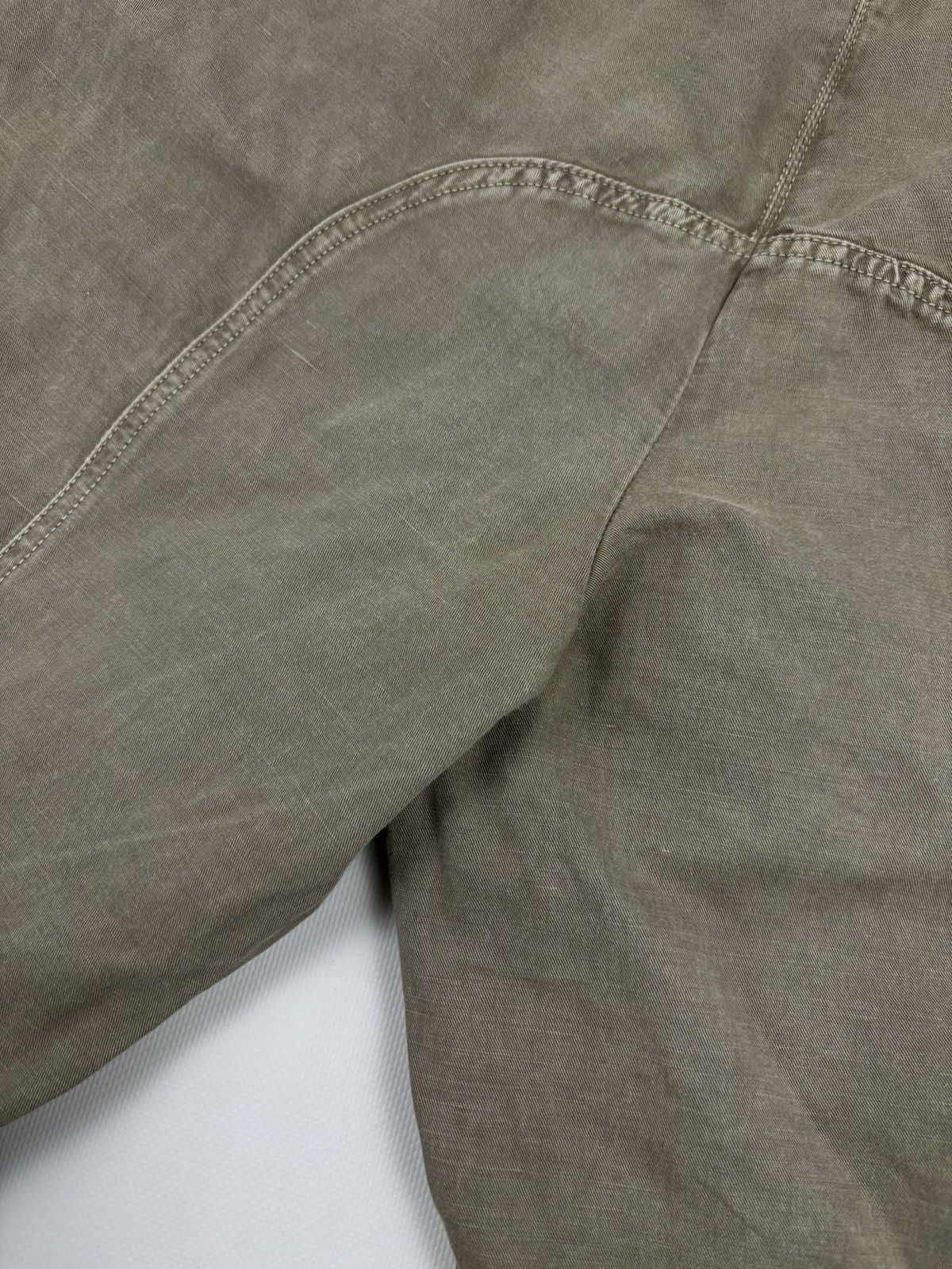 Prada Archive Linen-Cotton Garment Dyed Pants Cargo Zip Trousers Size US 33 - 23 Thumbnail