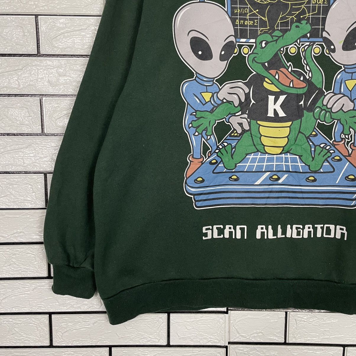 Japanese Brand Scan Alligator Green Crewneck Sweatshirt Size US L / EU 52-54 / 3 - 3 Thumbnail