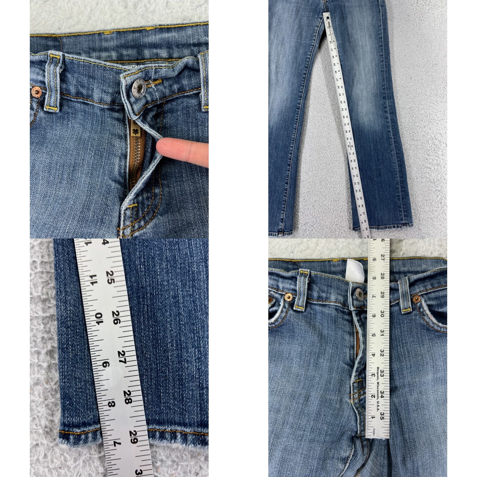 Lucky Brand VINTAGE Lucky Brand Jeans Women 4 Blue Denim Boot Cut Sundown Cotton Blend Size 27" / US 4 / IT 40 - 8 Thumbnail