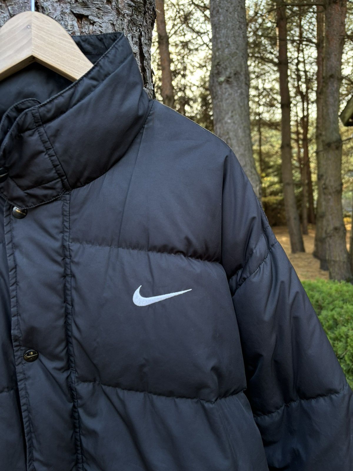 Nike × Vintage Rare 90’s Vintage Nike Down Puffer Jacket Big Swoosh Logo Size US L / EU 52-54 / 3 - 4 Thumbnail