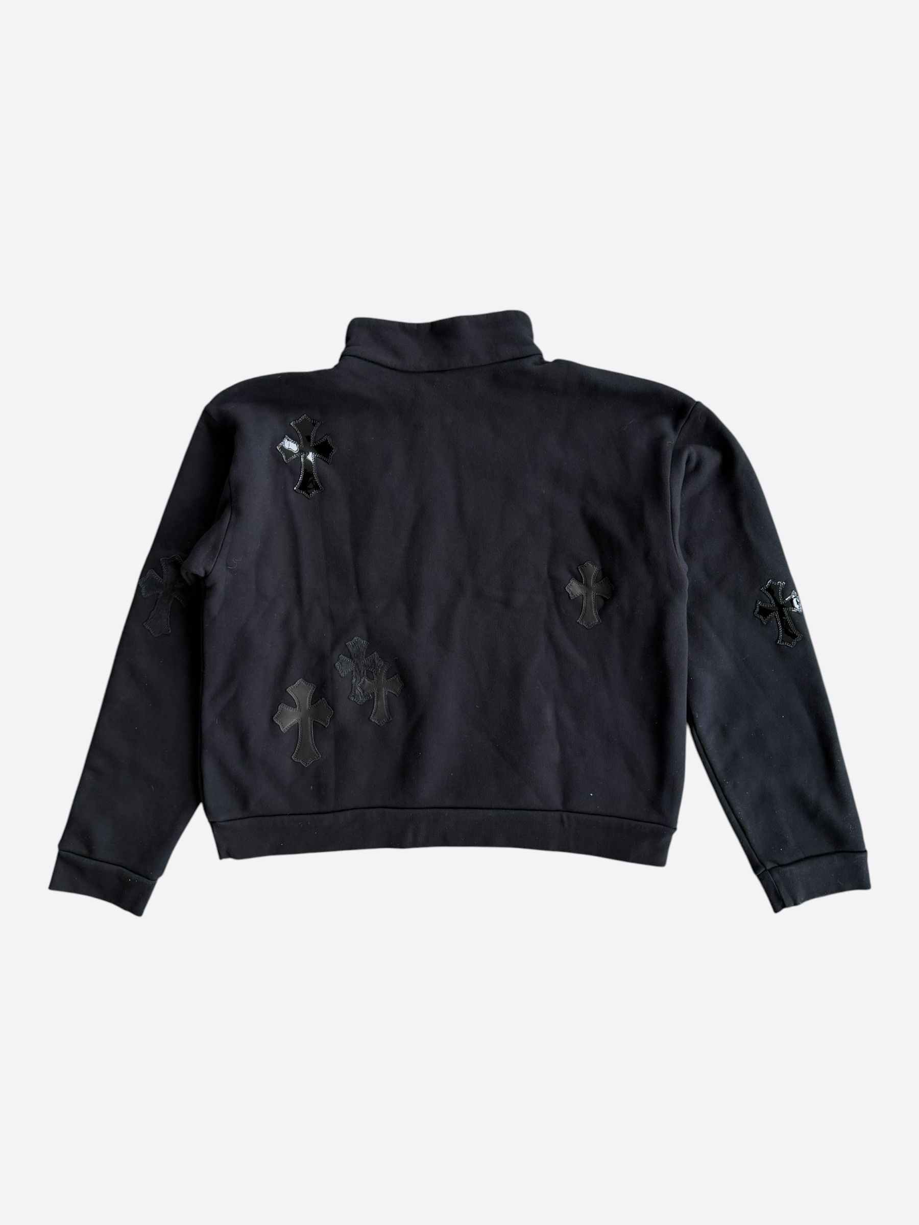 Chrome Hearts Chrome Hearts Black Cross Patch Quarter Zip Sweater Size US L / EU 52-54 / 3 - 2 Thumbnail