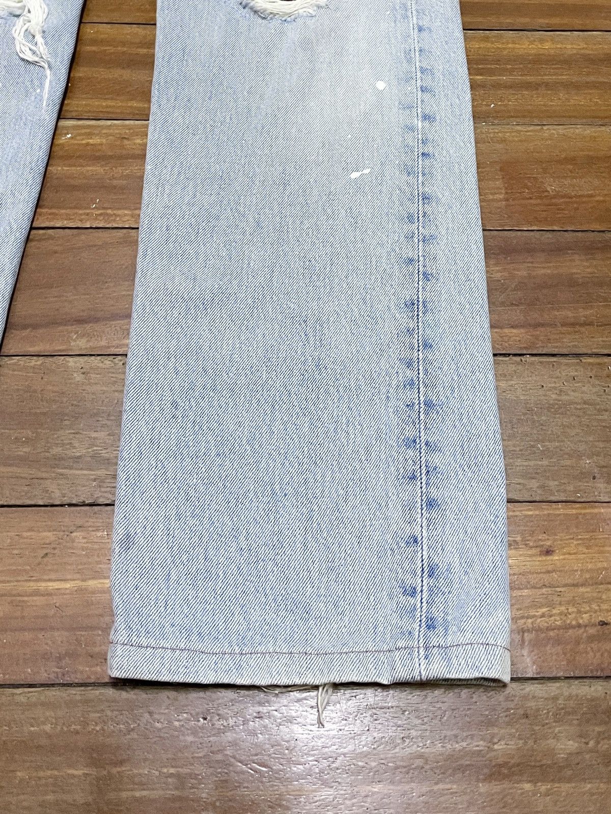 Japanese Brand × Vintage Rare Design Vintage Brand Levis Ripped Reworked Jeans 1990s Size US 31 - 6 Thumbnail