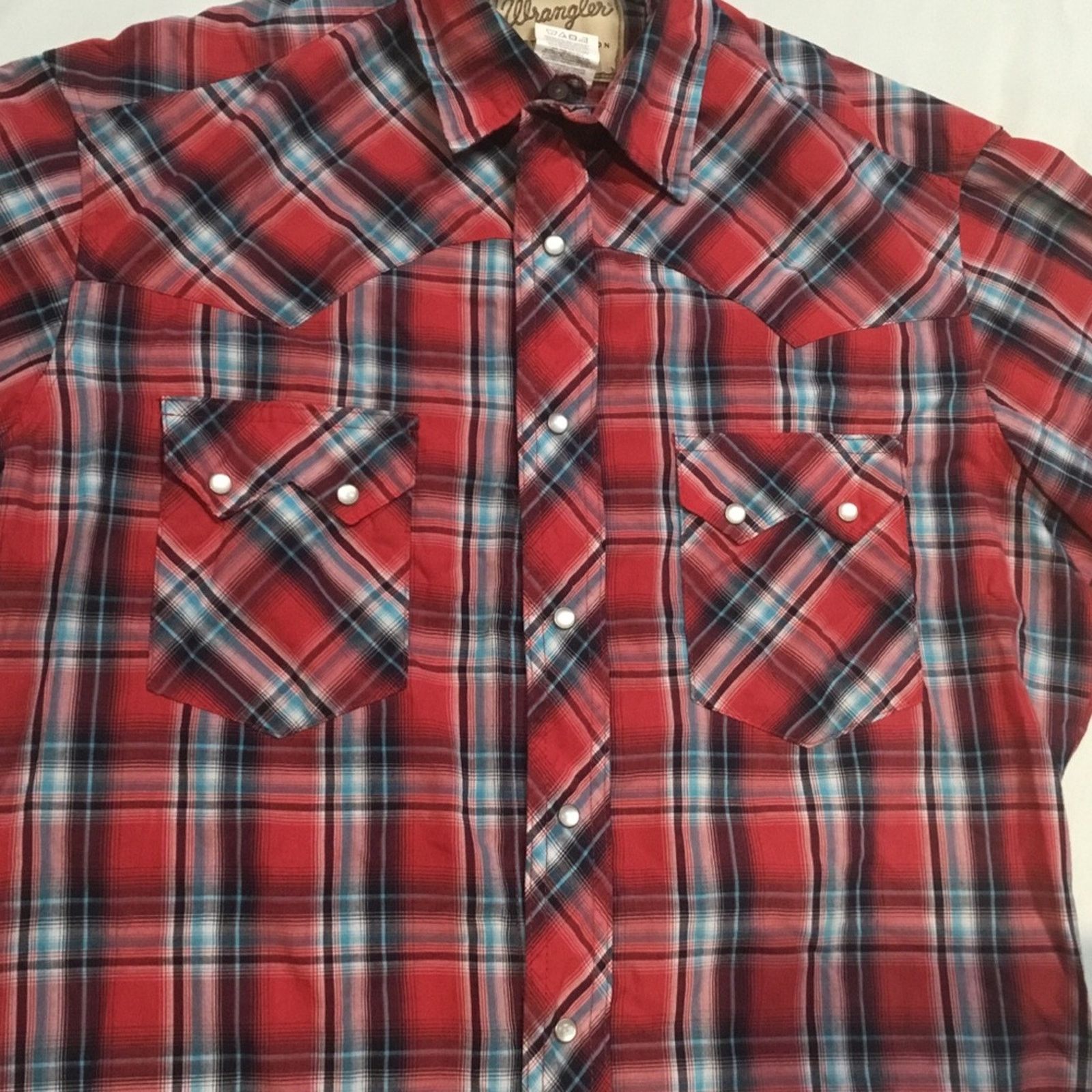 Wrangler Wrangler Plaid Button Down Size US M / EU 48-50 / 2 - 3 Thumbnail
