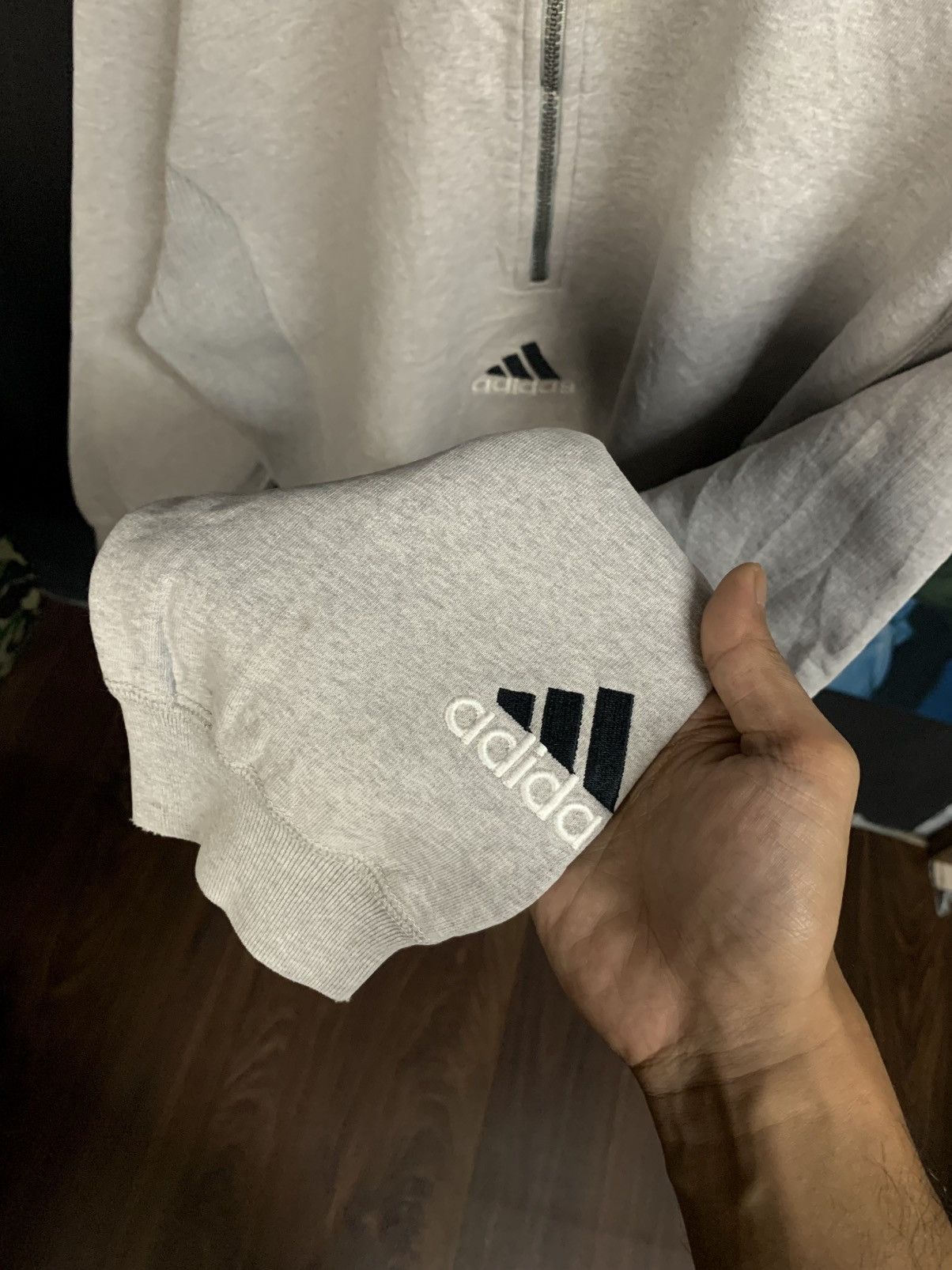 Adidas VINTAGE ADIDAS CENTER LOGO HALFZIP Size US L / EU 52-54 / 3 - 8 Thumbnail