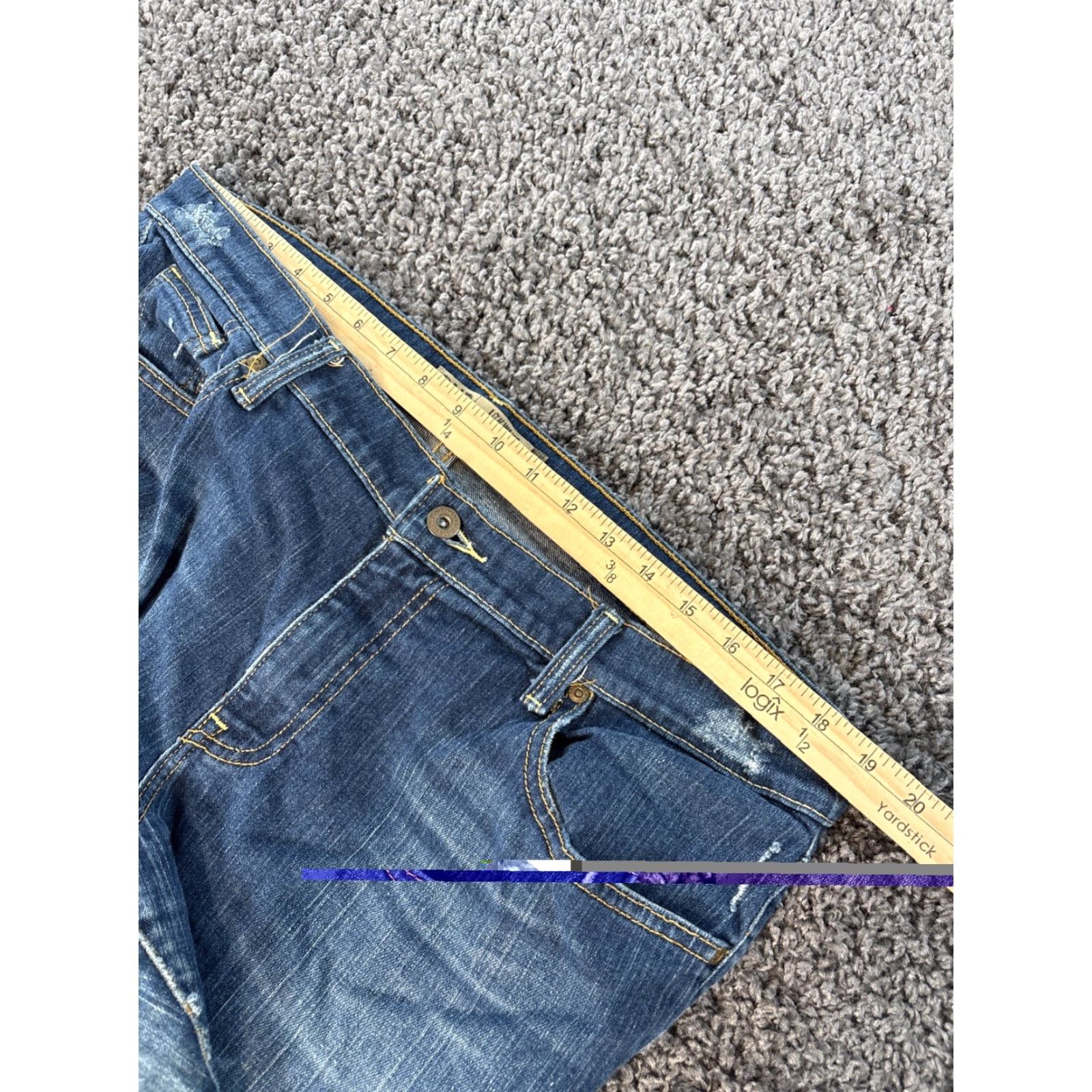 Old Navy VINTAGE Old Navy Jeans Womens 16 Bootcut Denim Cotton 32in Inseam 5-Pocket Regular Rise Mid 38in Waist Blue 90s Hipster Grunge Retro USA Size 38" / US 16 / IT 52 - 7 Thumbnail