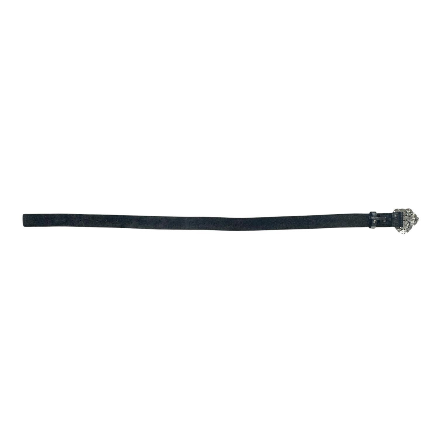 Gucci Gucci Crest Black Leather Belt Size ONE SIZE - 4 Thumbnail