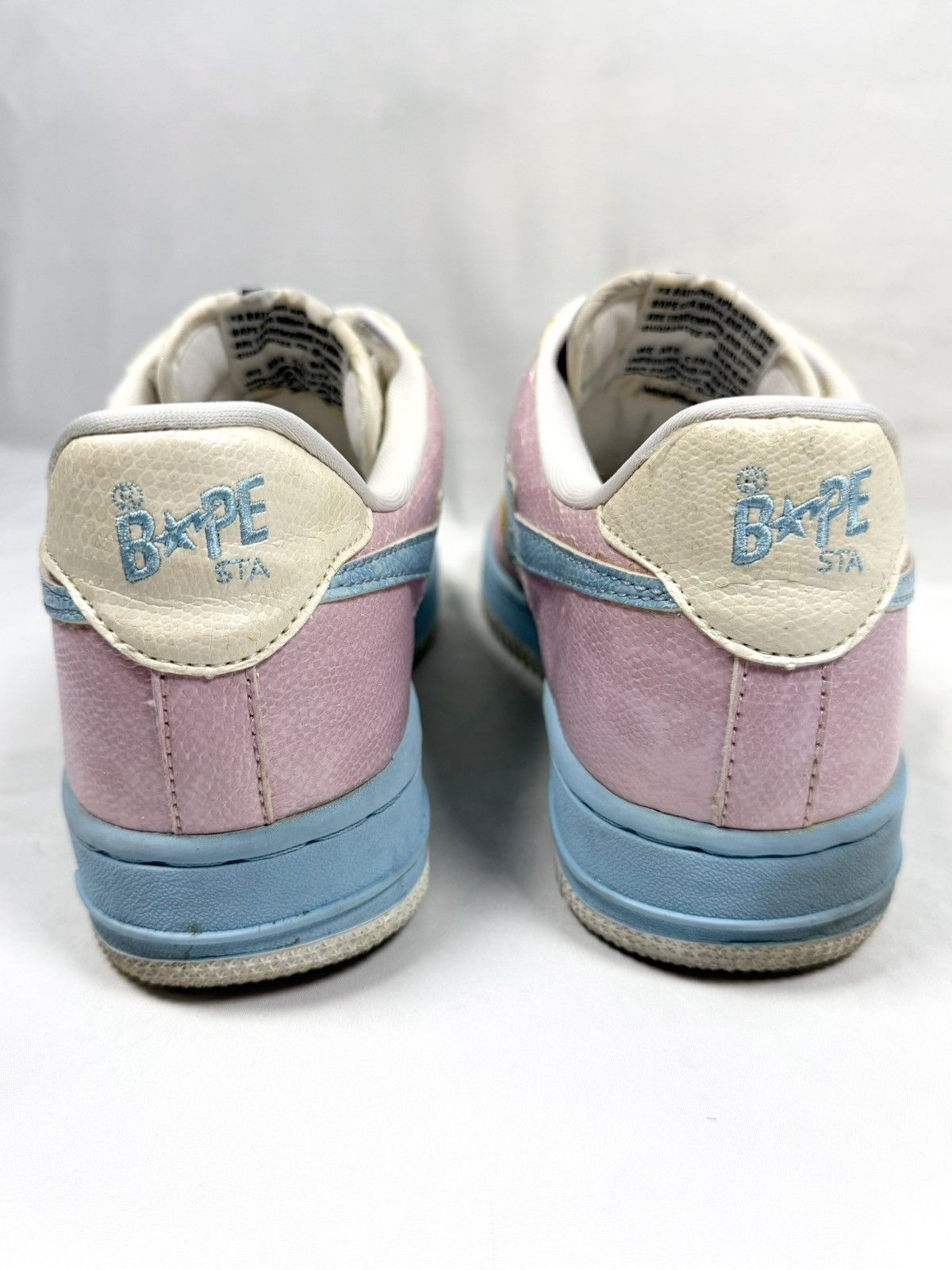 Bape 2006 A Bathing Ape ‘Cotton Candy’ Snakeskin Bapesta Low Size US 9 / EU 42 - 6 Thumbnail