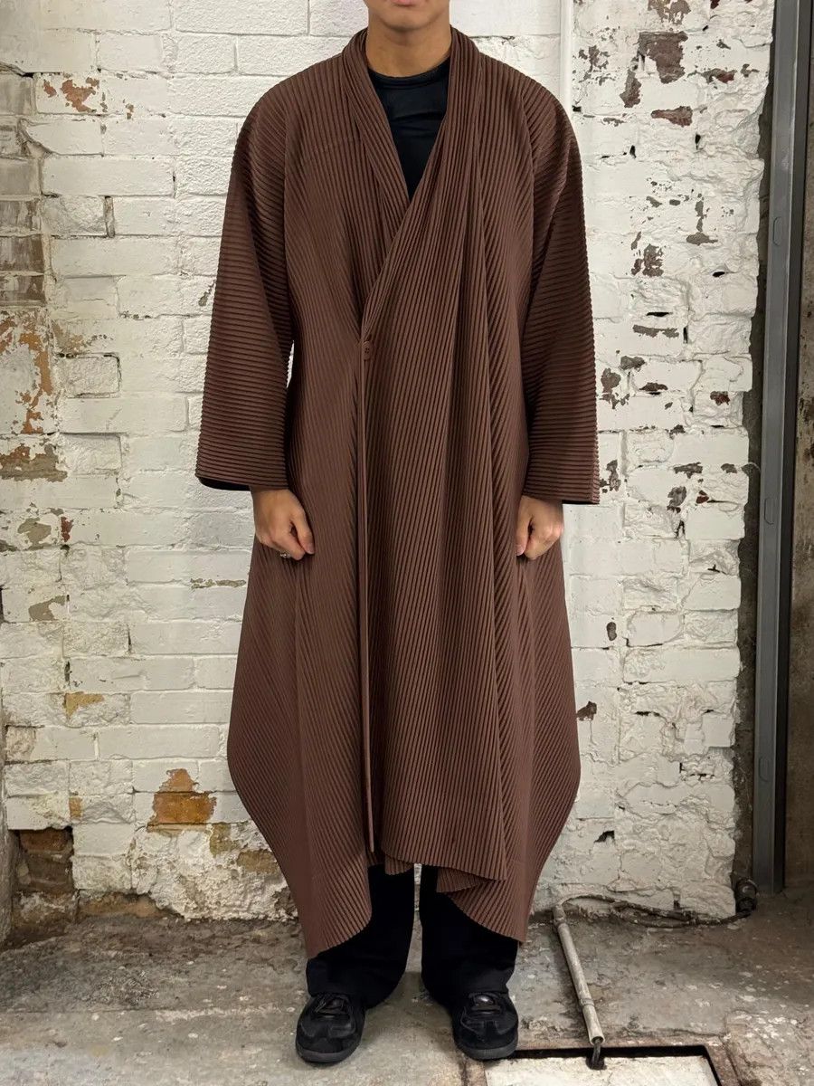 Issey Miyake Issey Miyake Brown Plissed Jacket Size US M / EU 48-50 / 2 - 1 Thumbnail