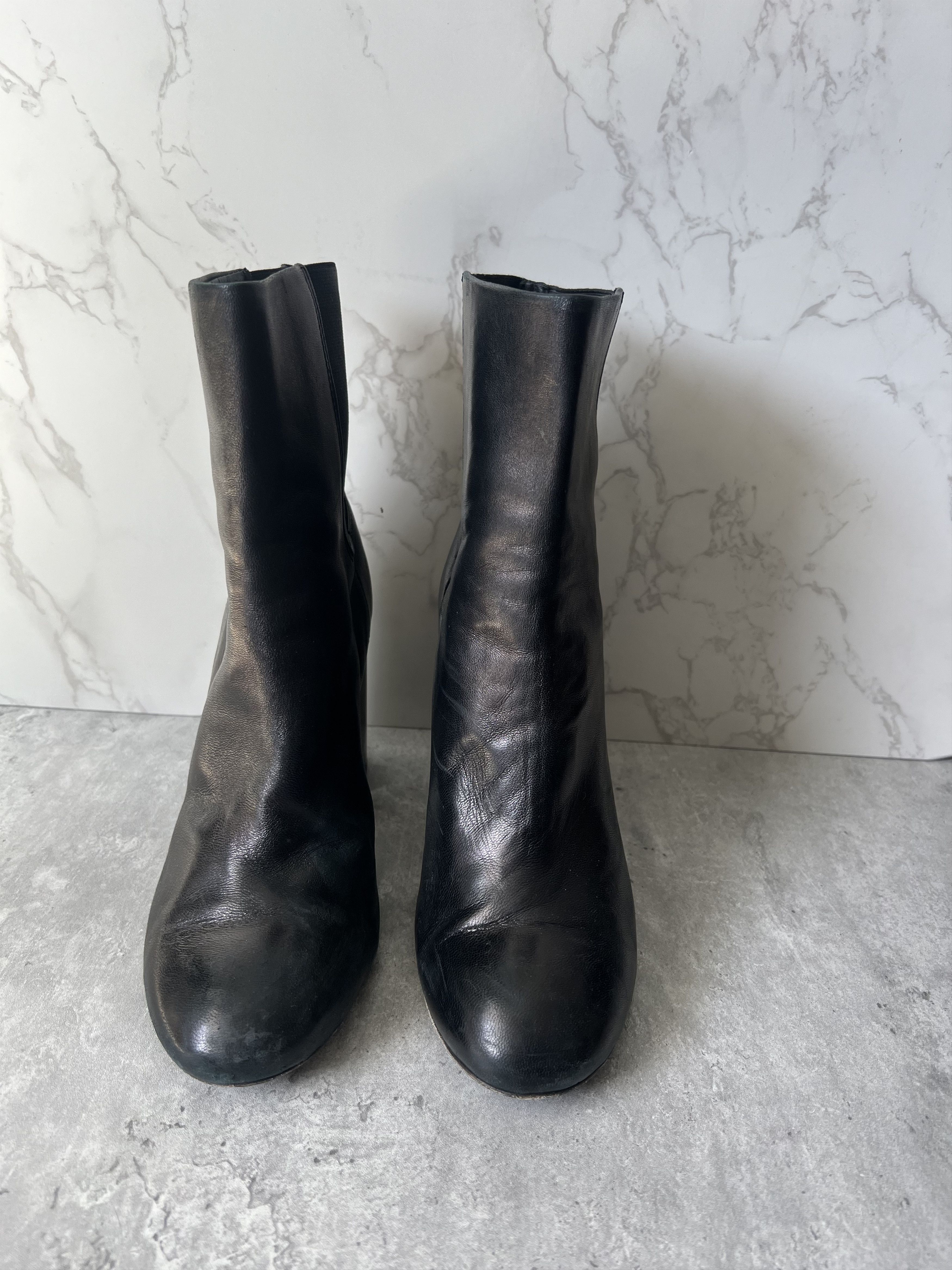 Rag & Bone Rag & Bone Black Leather Heeled Boots - Size 6 Size US 6 / IT 36 - 1 Thumbnail