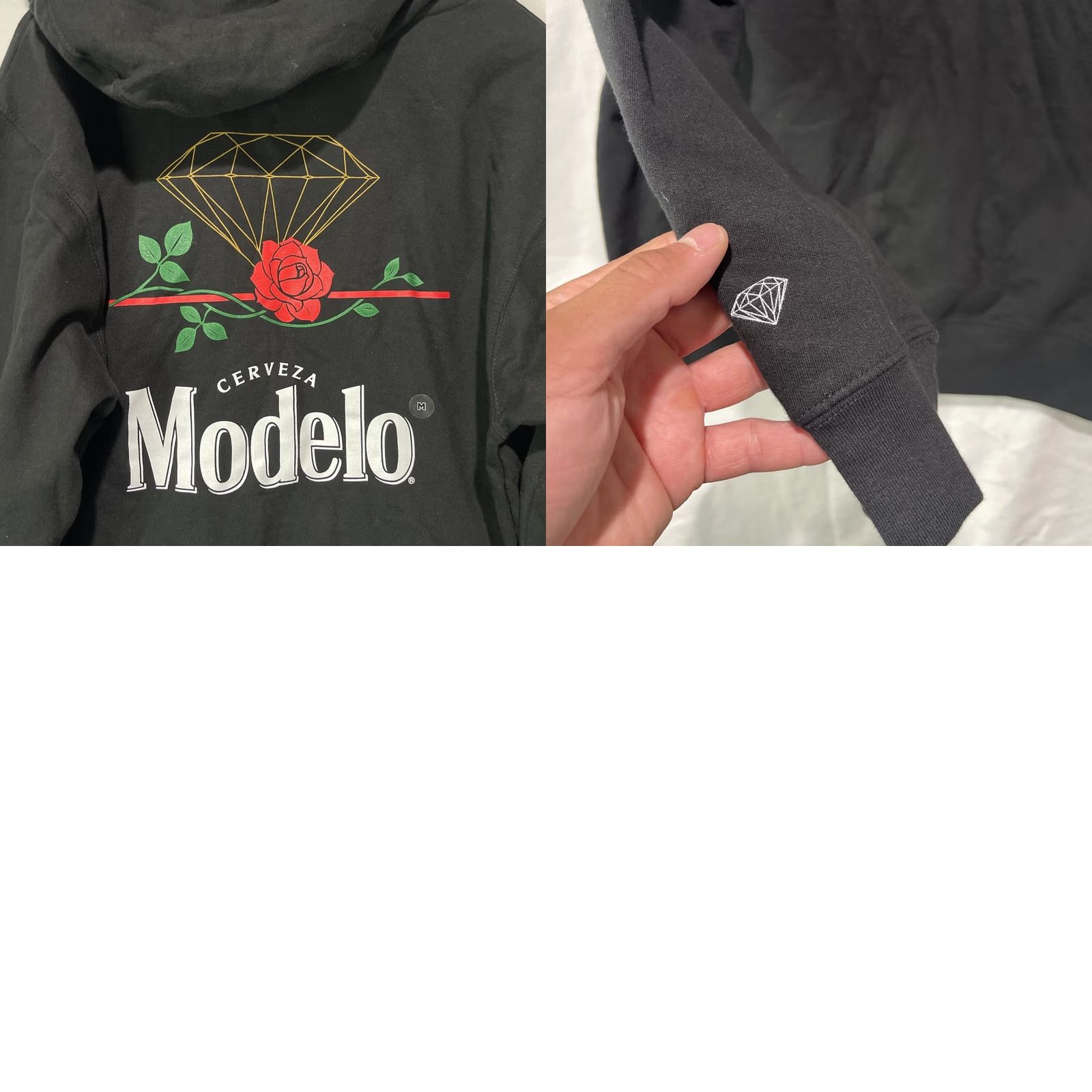 Diamond Supply Co. Diamond Supply Co. Modelo Hoodie Mens M Black Beer Fleece Sweatshirt Pullover Size US M / EU 48-50 / 2 - 9 Thumbnail